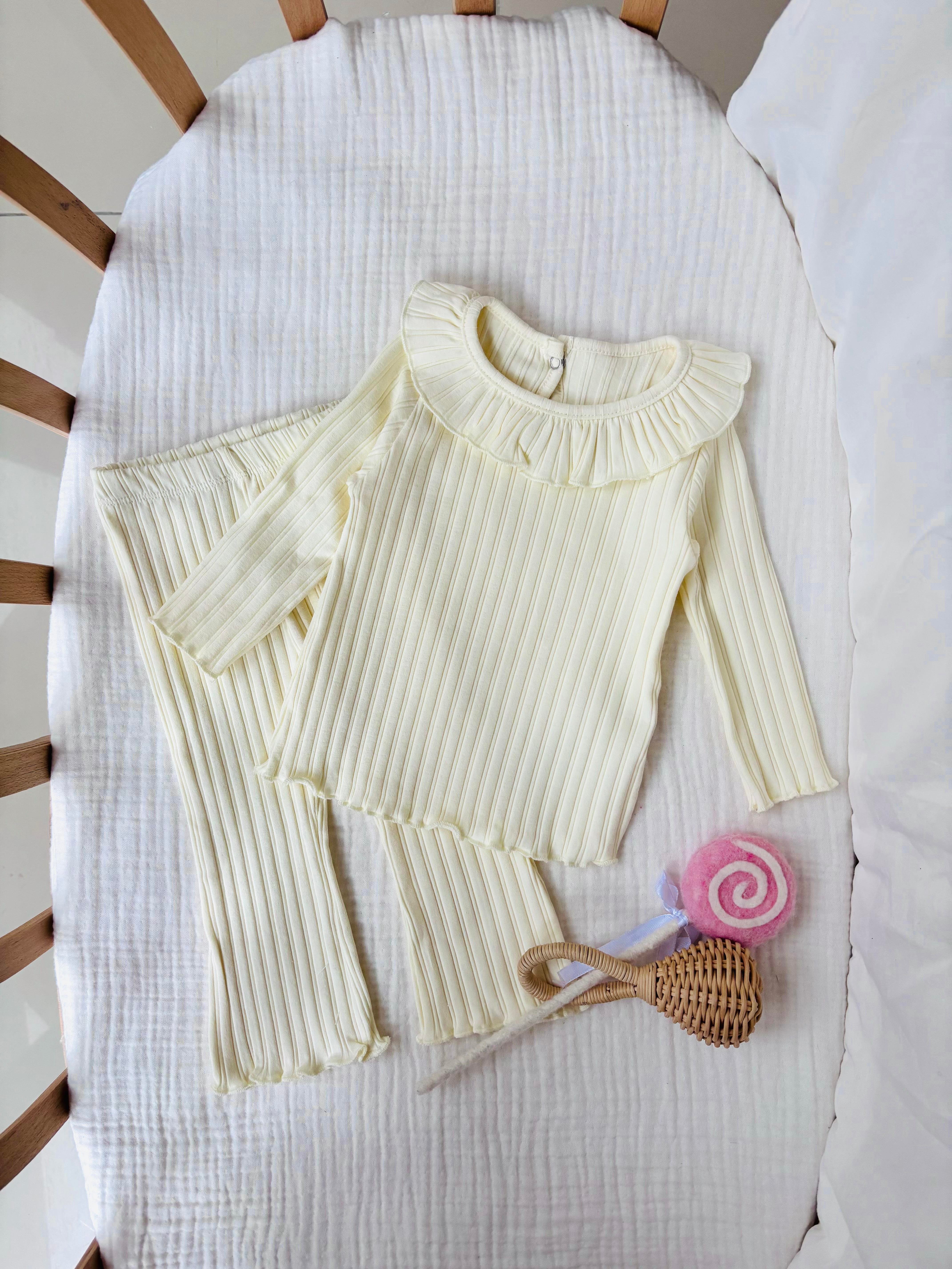 Paris Basic Kız Bebek Takım - Krem