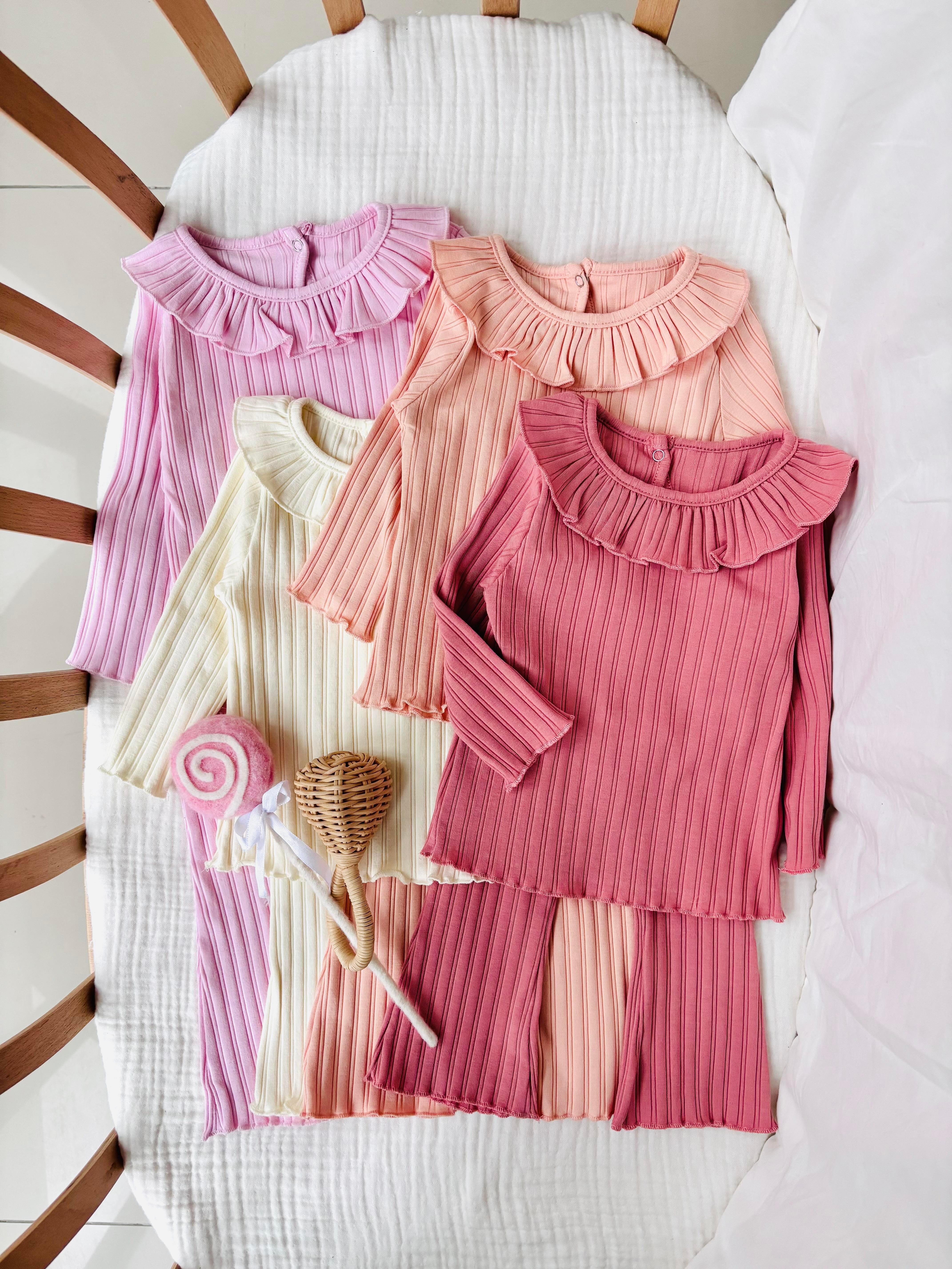 Paris Basic Kız Bebek Takım - Krem