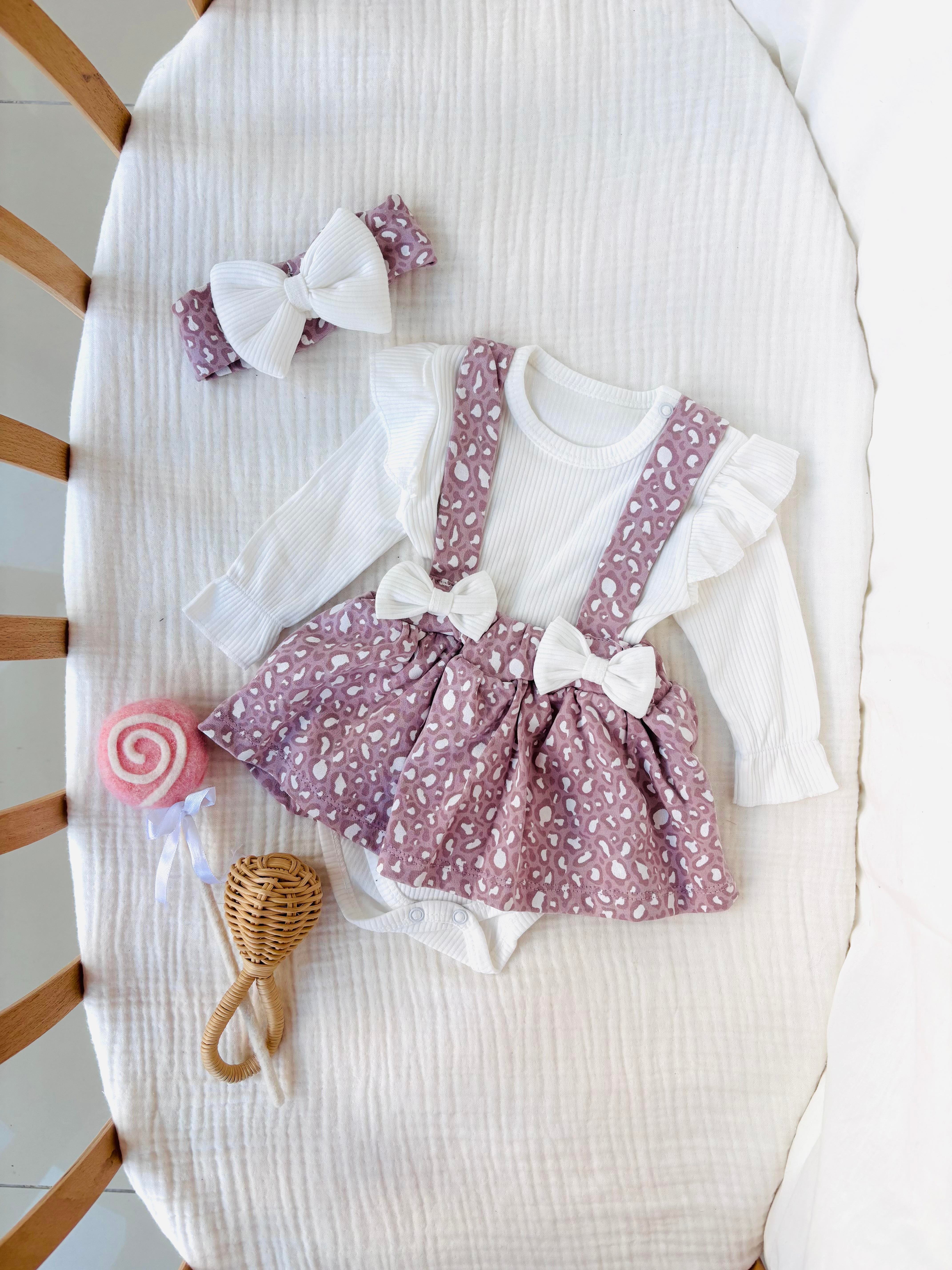 Perla Uzun Kollu Elbise Takım - Lila