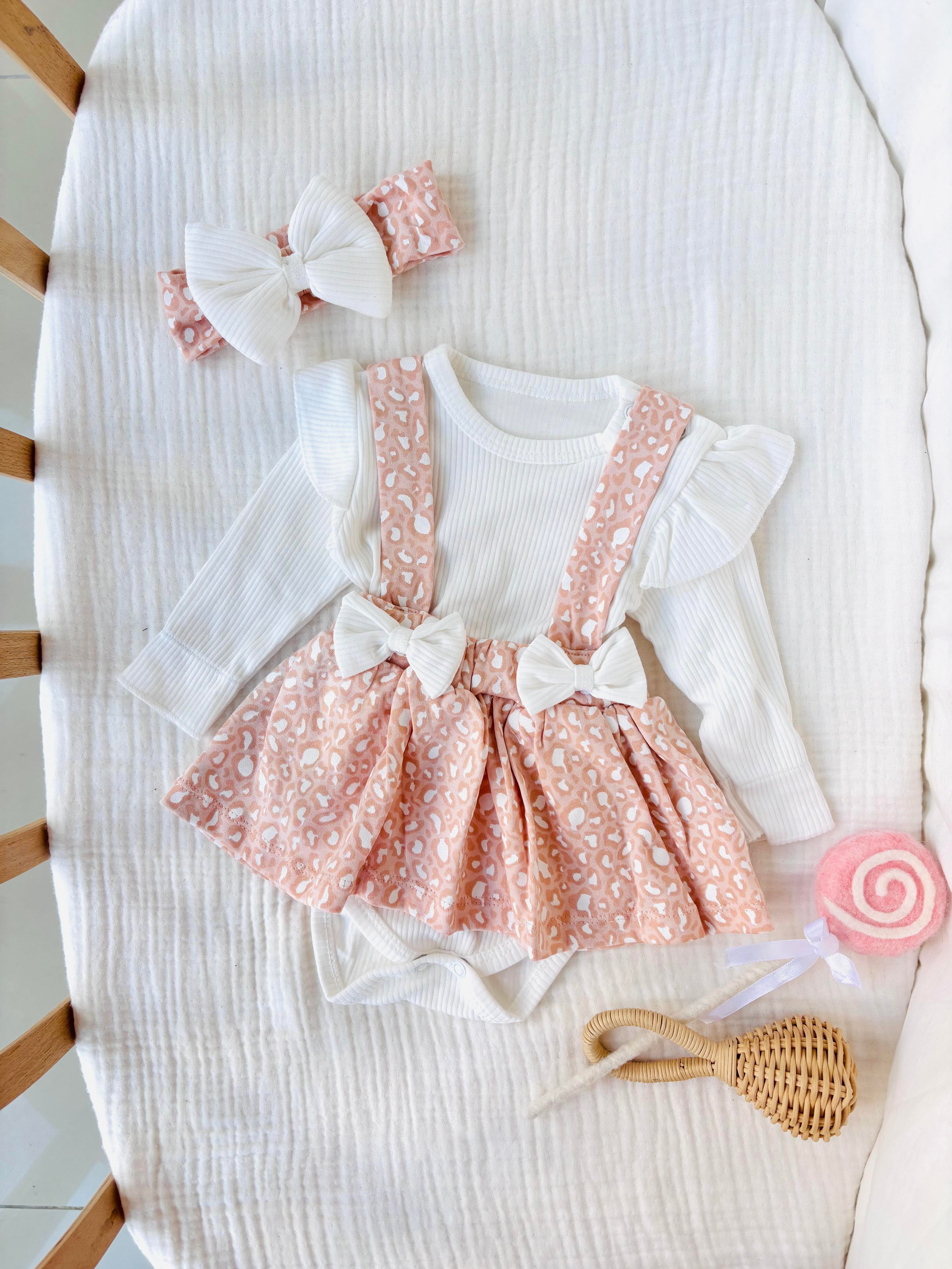 Perla Uzun Kollu Elbise Takım - Somon