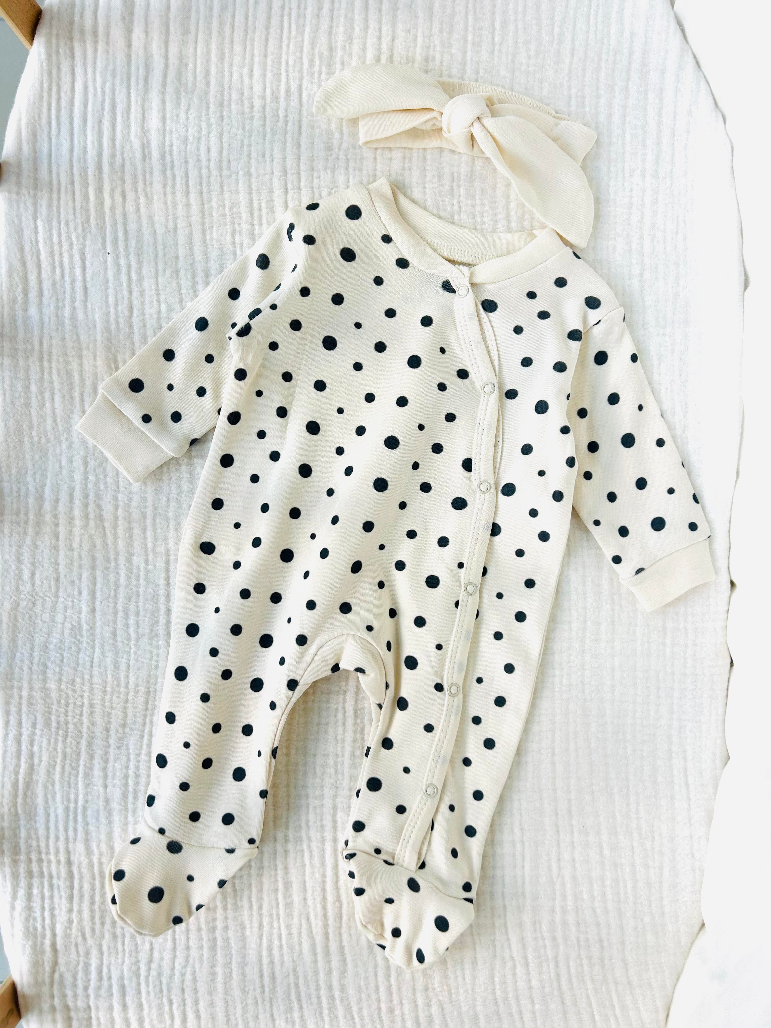 Point Kız Bebek Bandanalı Tulum