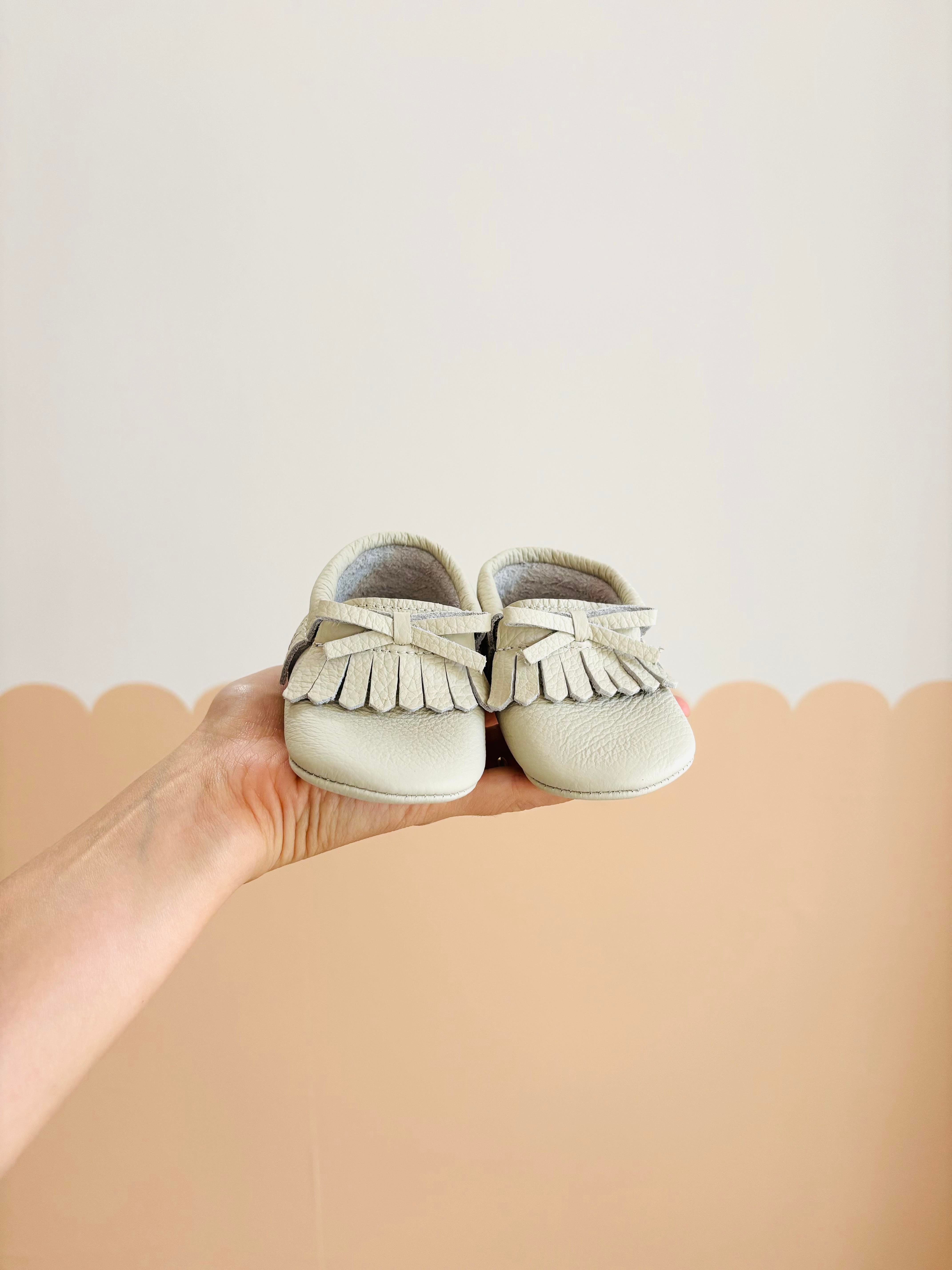 Püsküllü Deri Makosen Ayakkabı - Bej