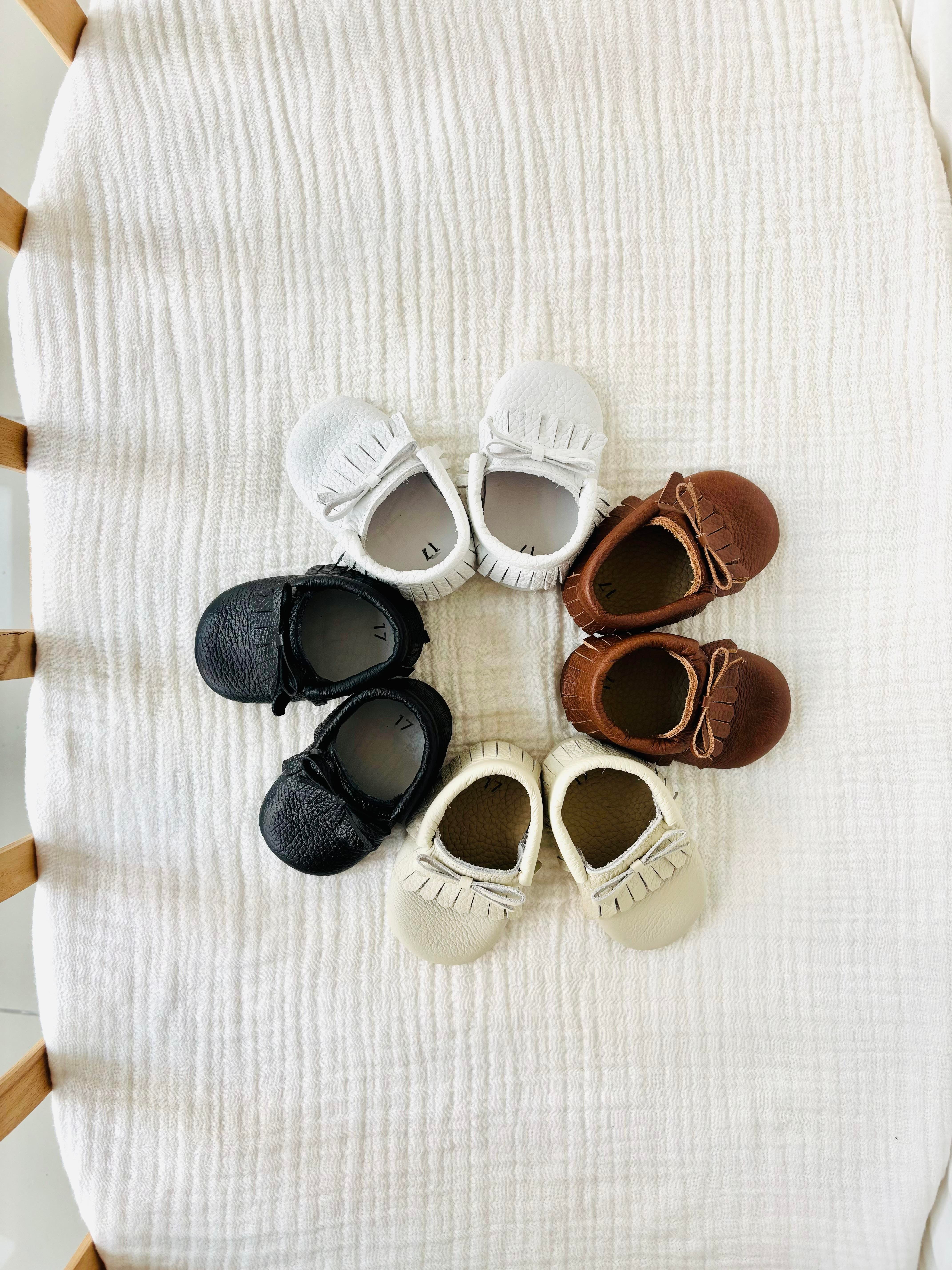 Püsküllü Deri Makosen Ayakkabı - Kahve