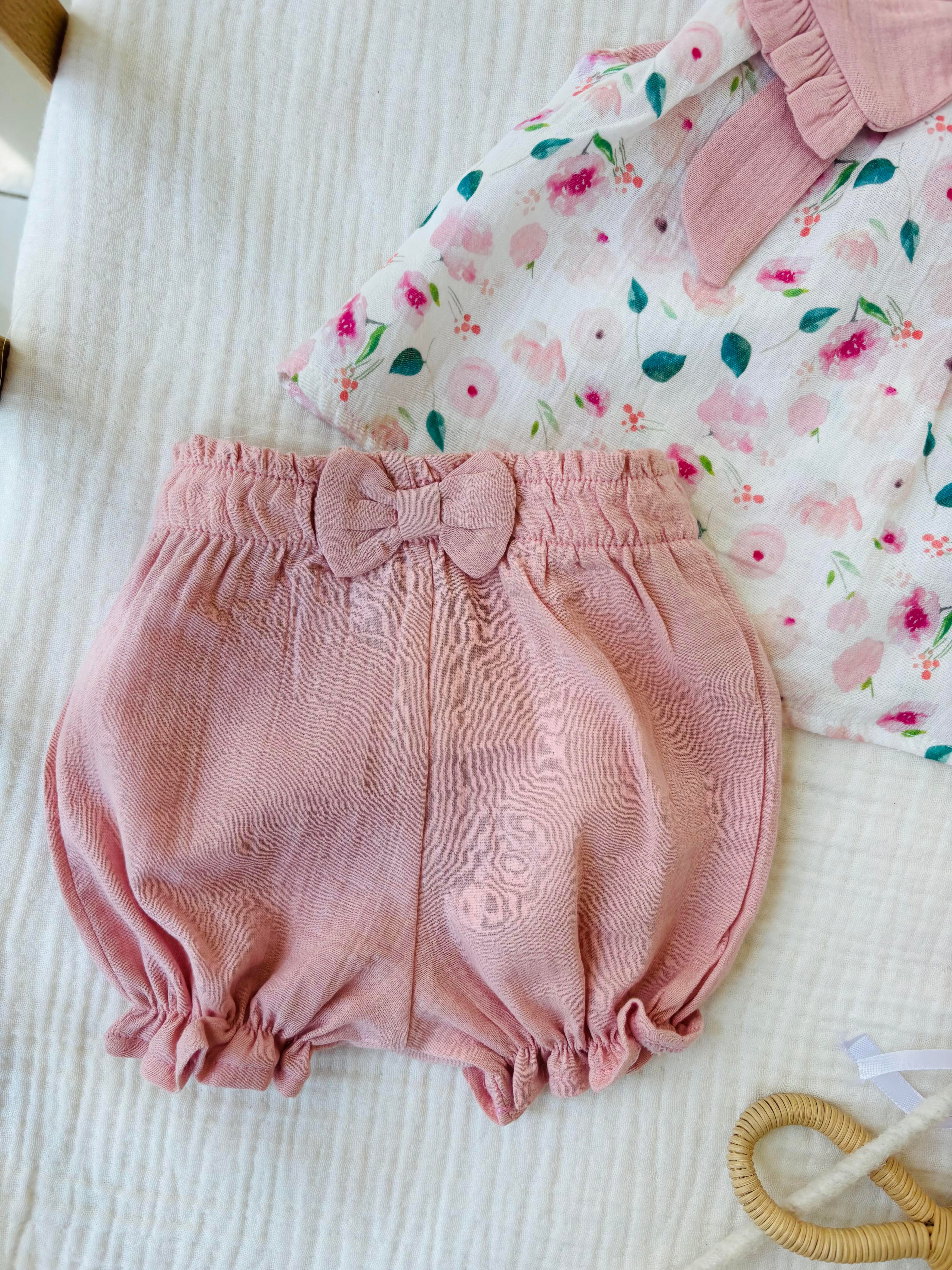 Renee Çiçekli Kız Bebek Takım