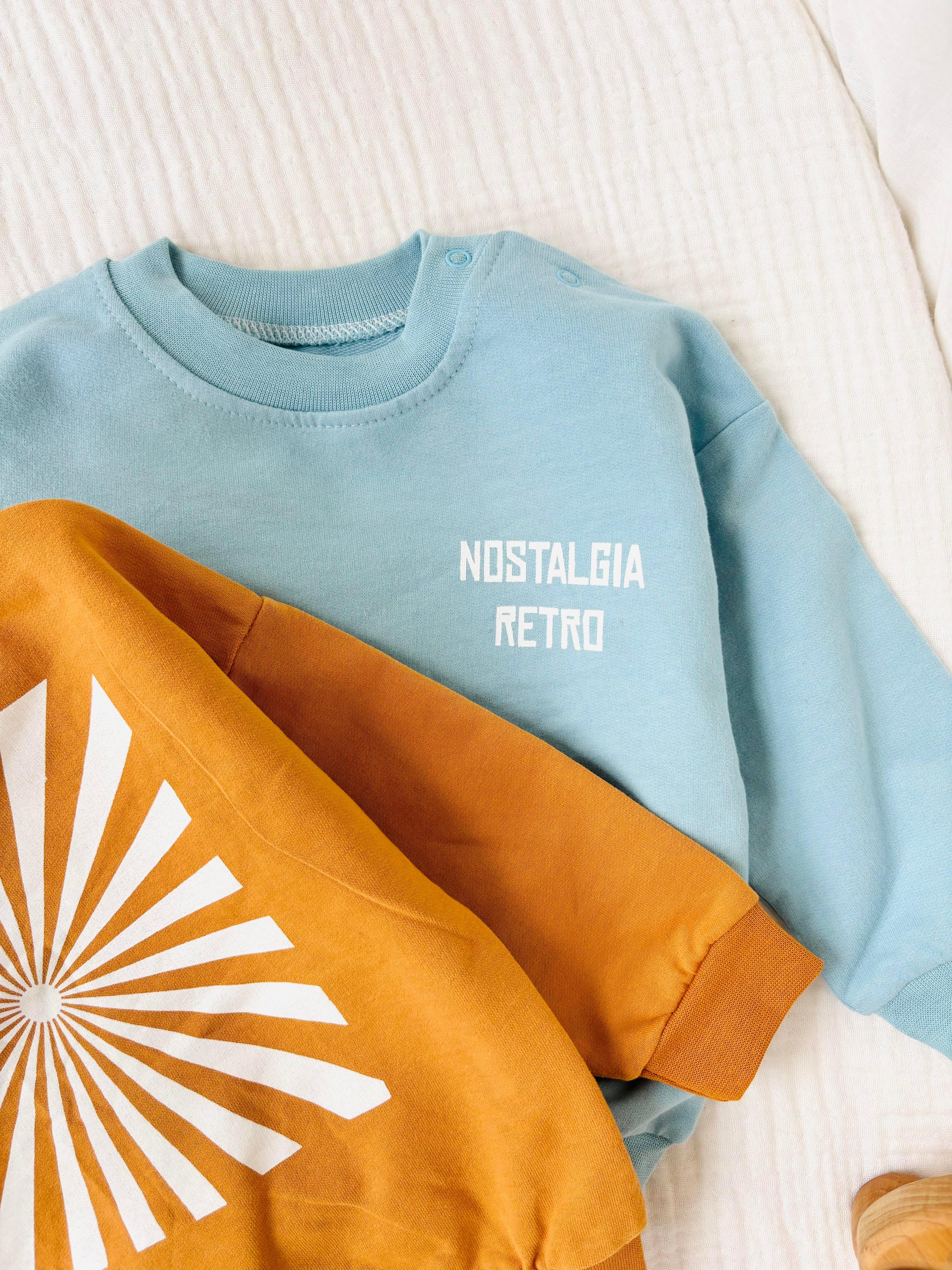 Retro Alt Üst Takım - Mavi