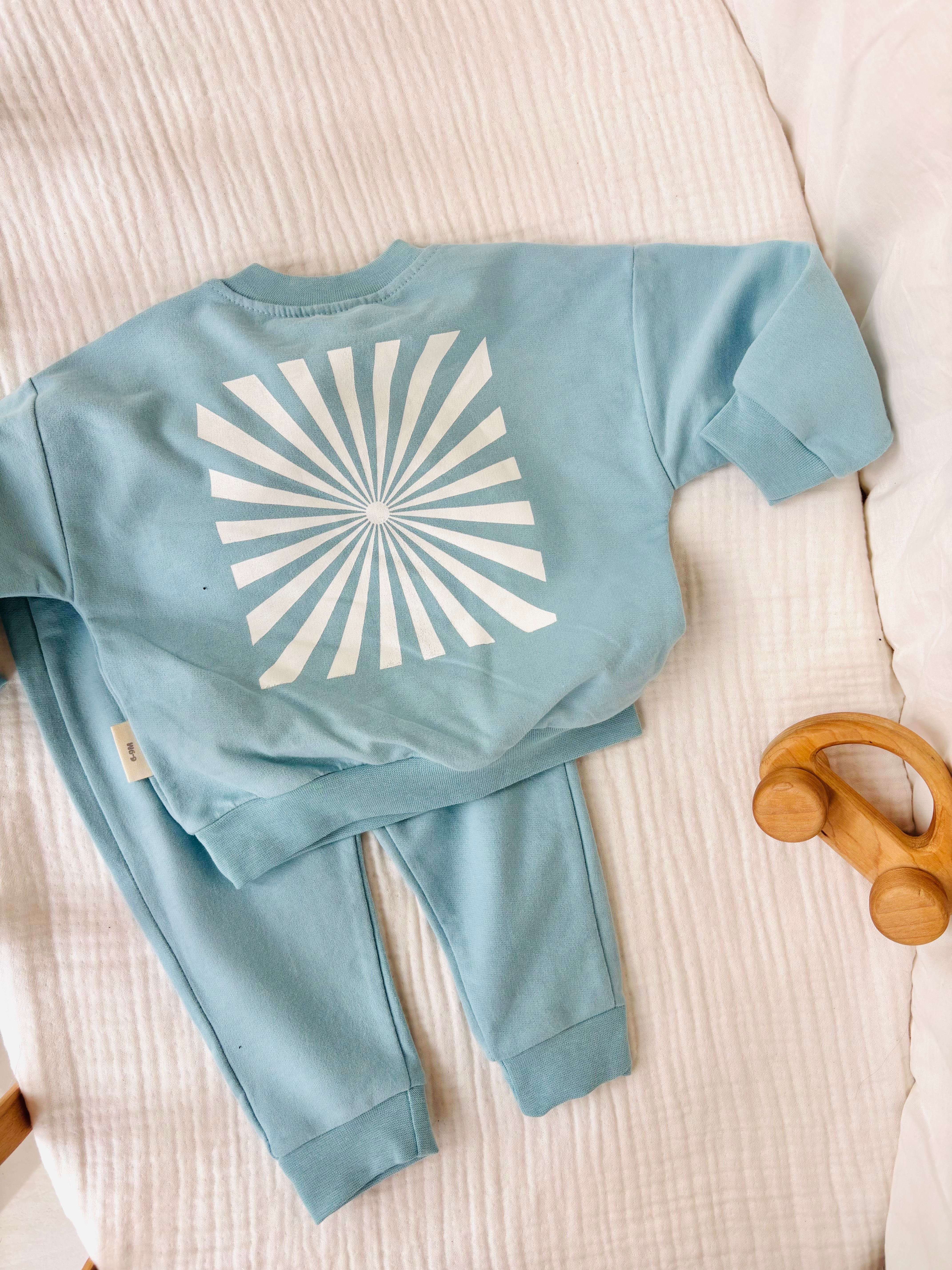 Retro Alt Üst Takım - Mavi