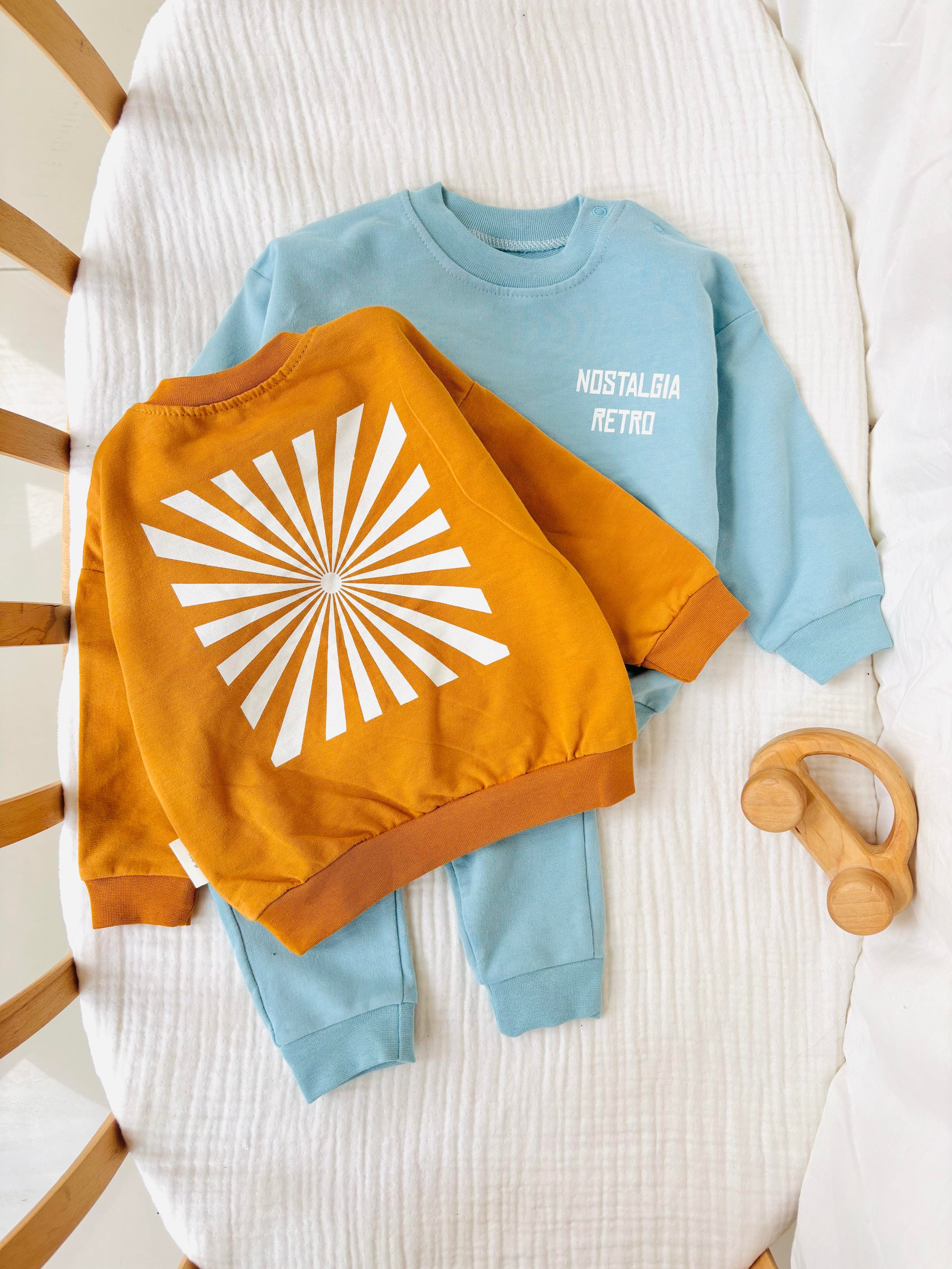 Retro Alt Üst Takım - Turuncu