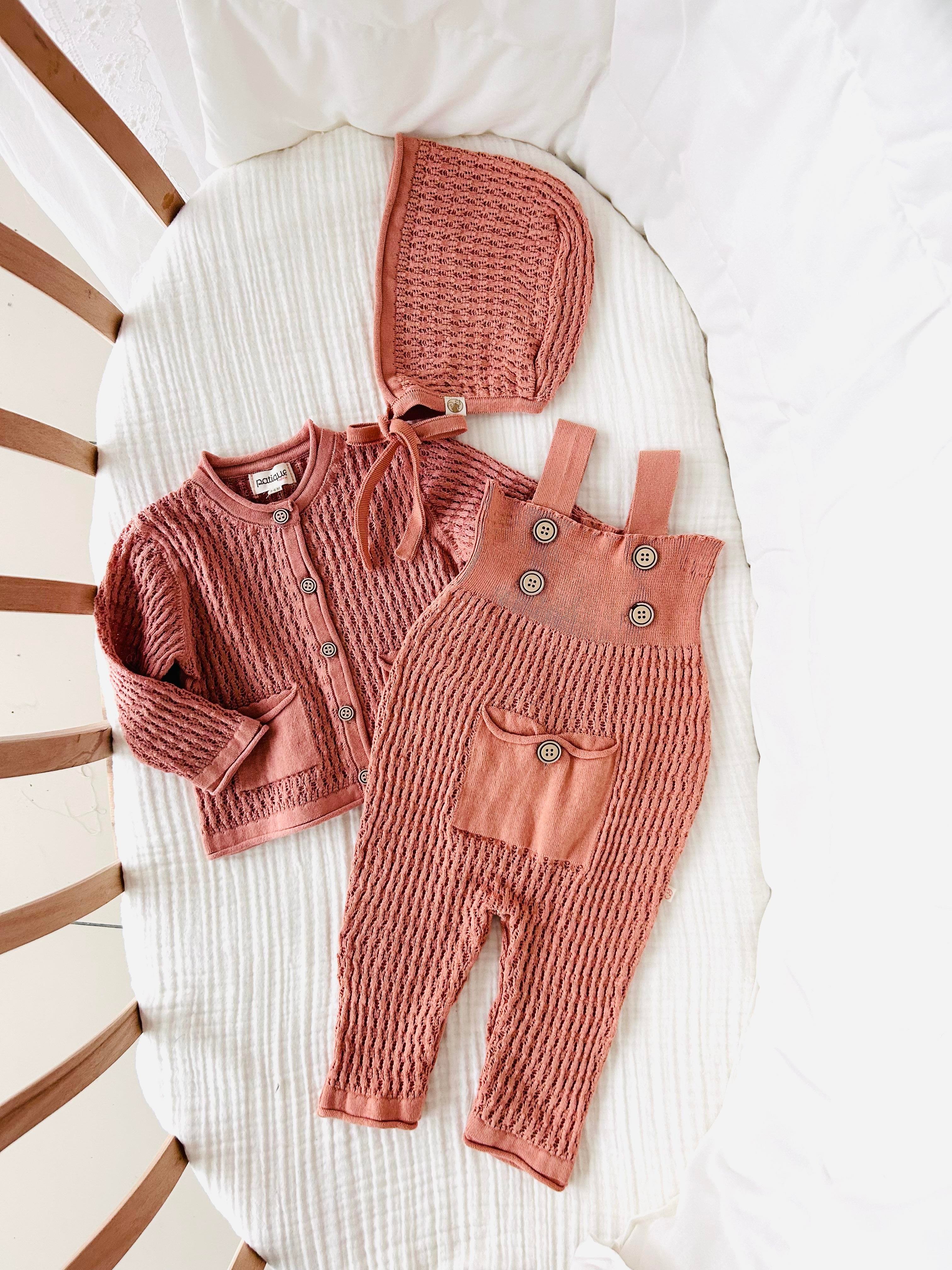 Rosa 3 Parça Triko Salopet Takım - Gül Kurusu