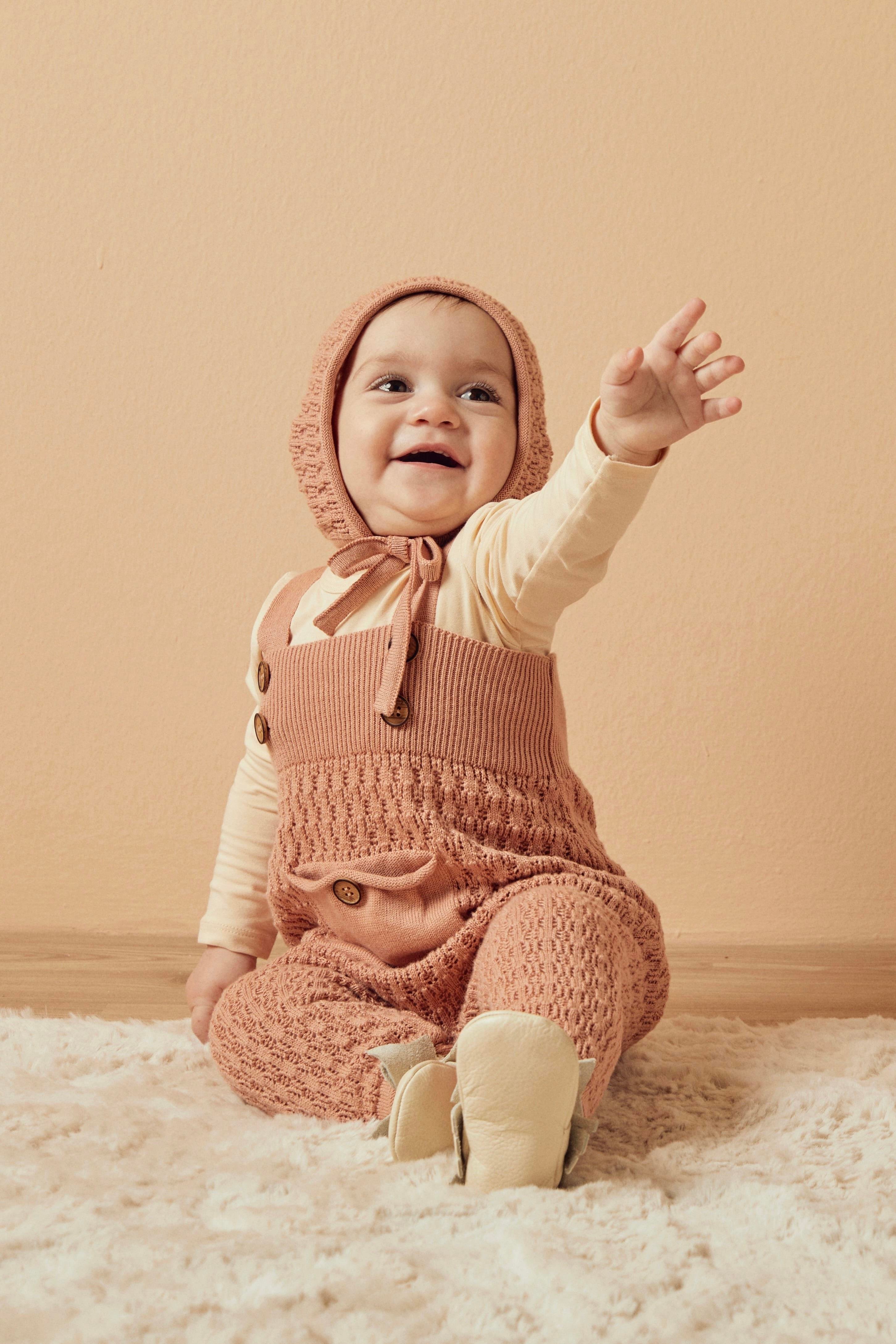 Rosa 3 Parça Triko Salopet Takım - Gül Kurusu