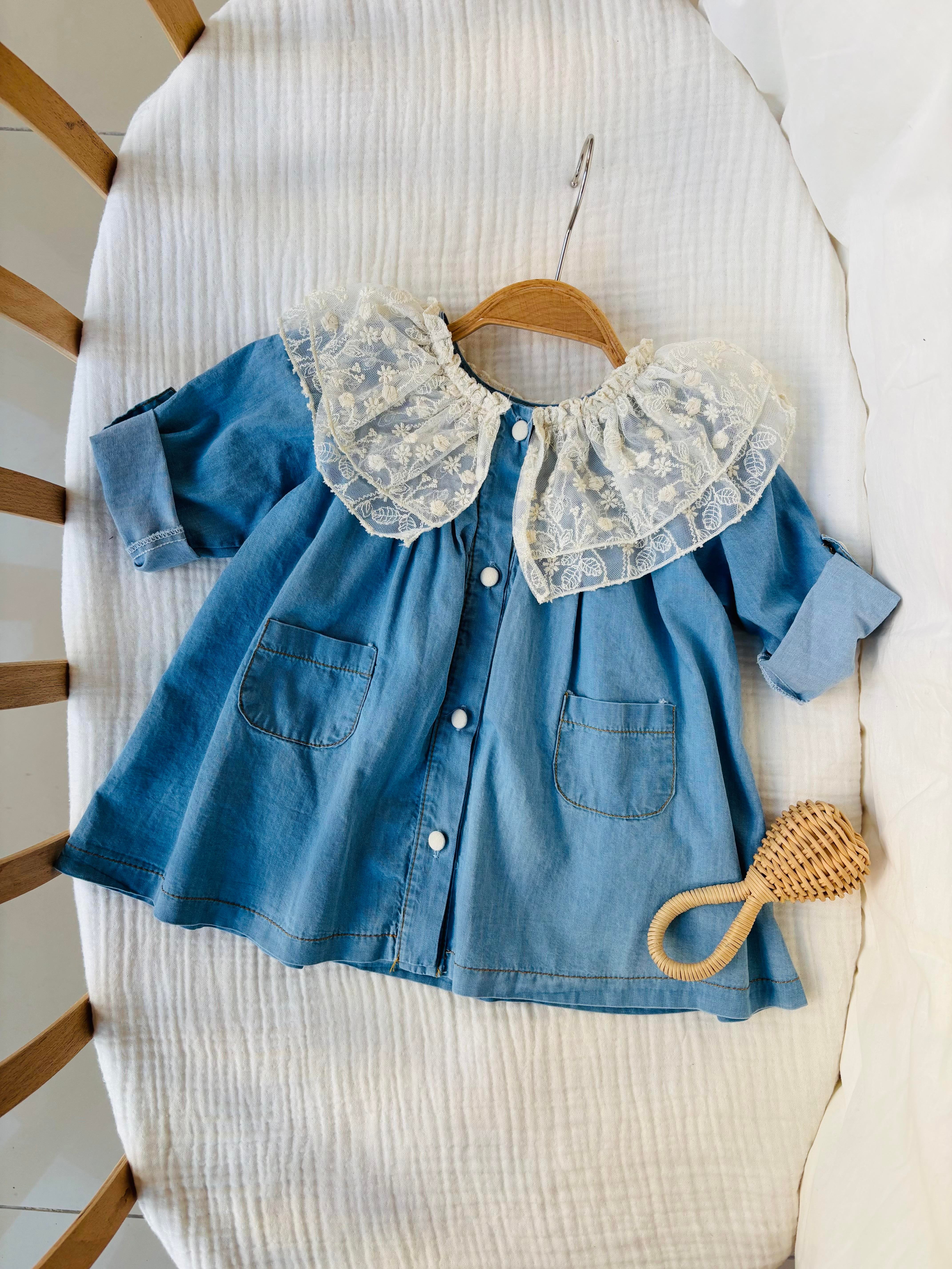 Roxy Kot Yakalı Kot Elbise