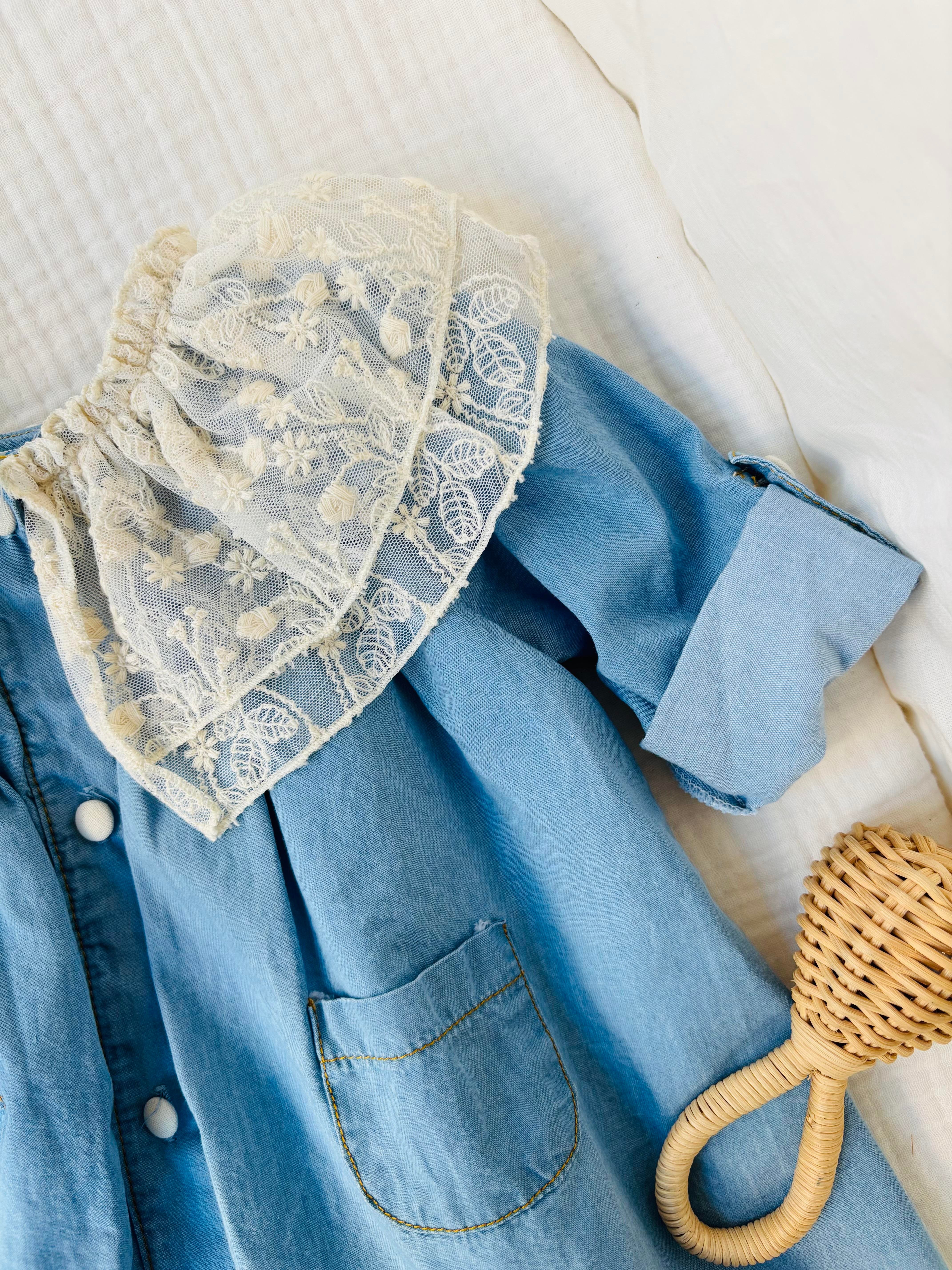 Roxy Kot Yakalı Kot Elbise