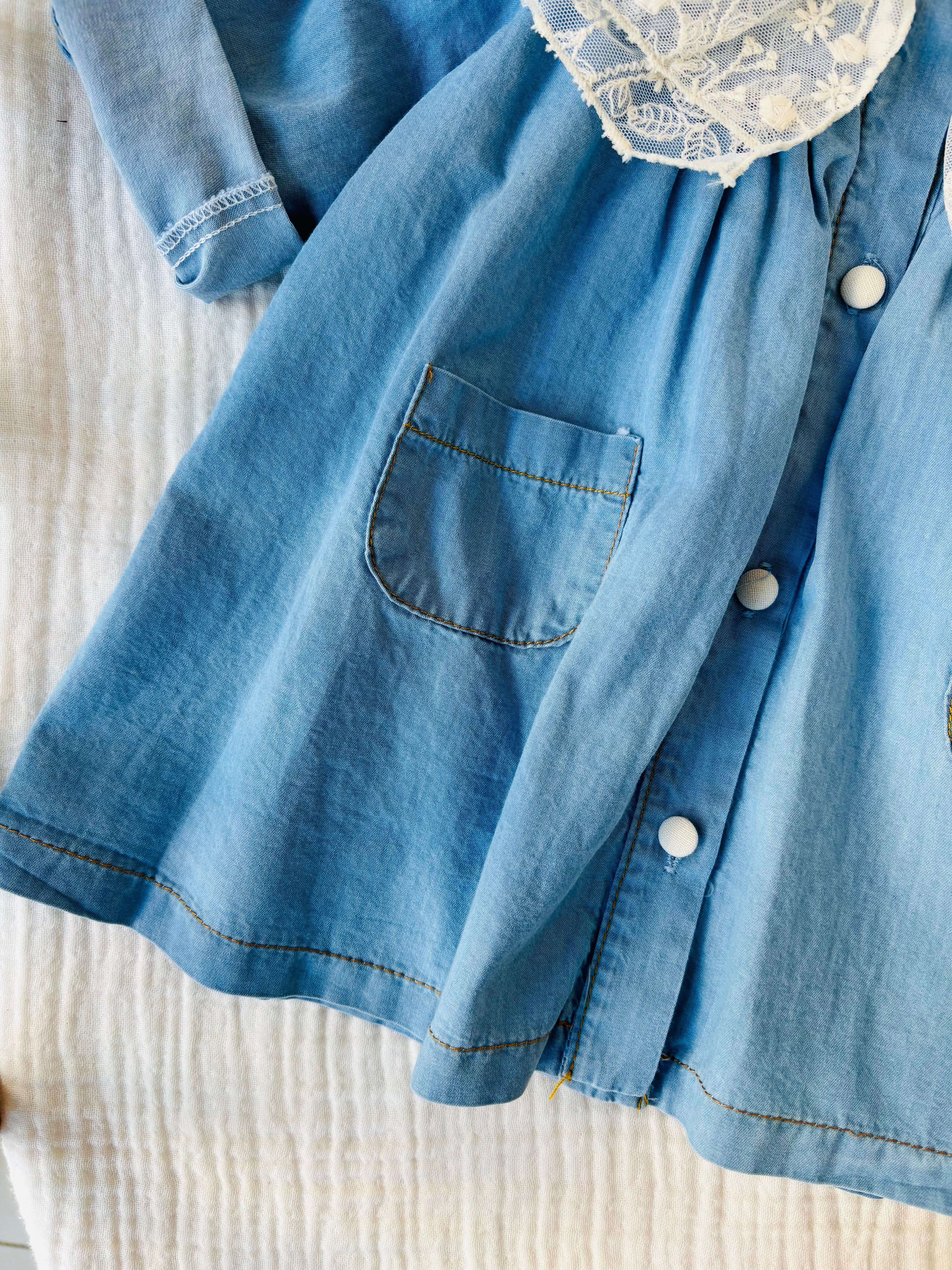 Roxy Kot Yakalı Kot Elbise