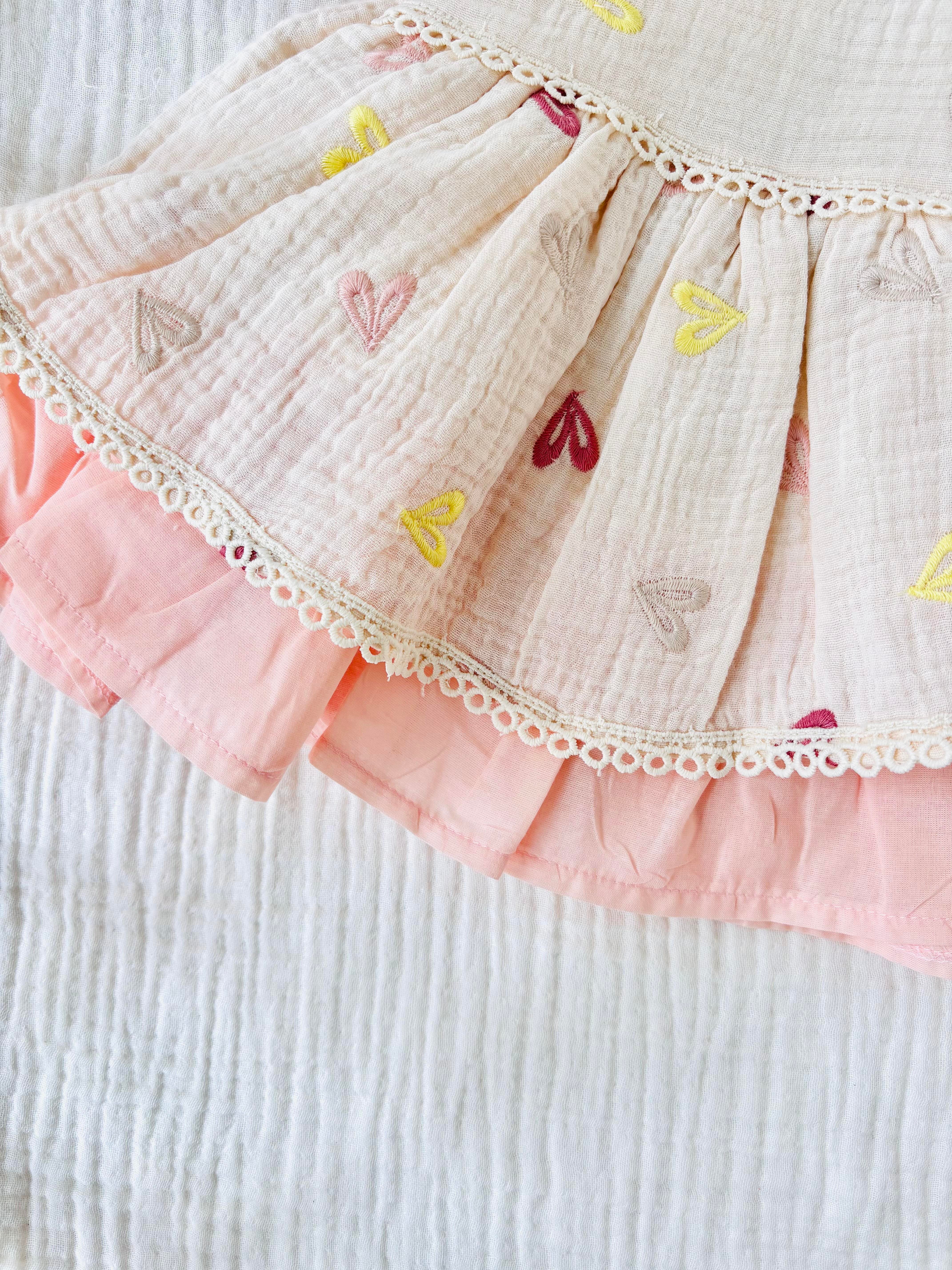 Sally Müslin Kalp İşlemeli Elbise