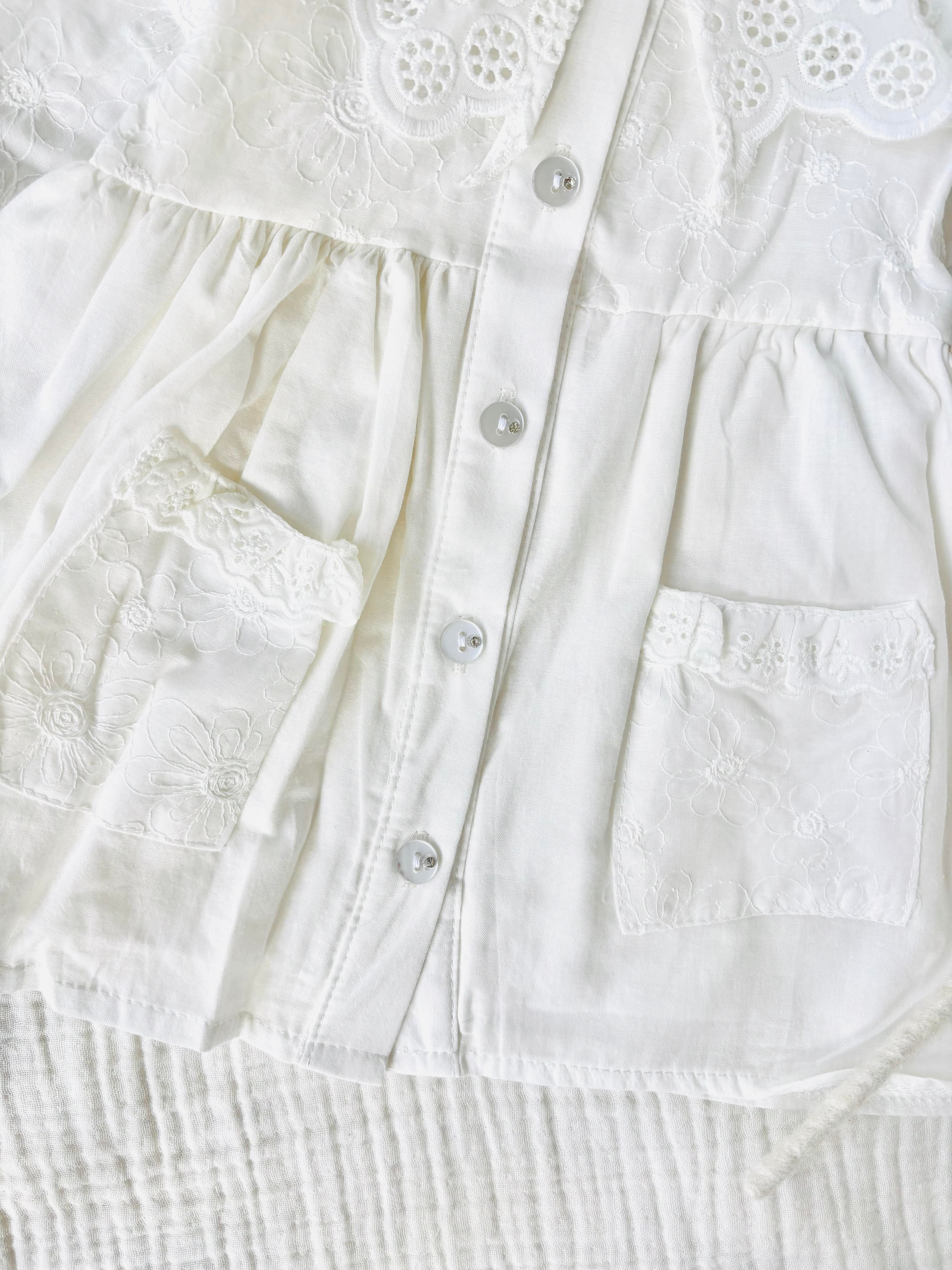 Sarah Taçlı Elbise - Beyaz