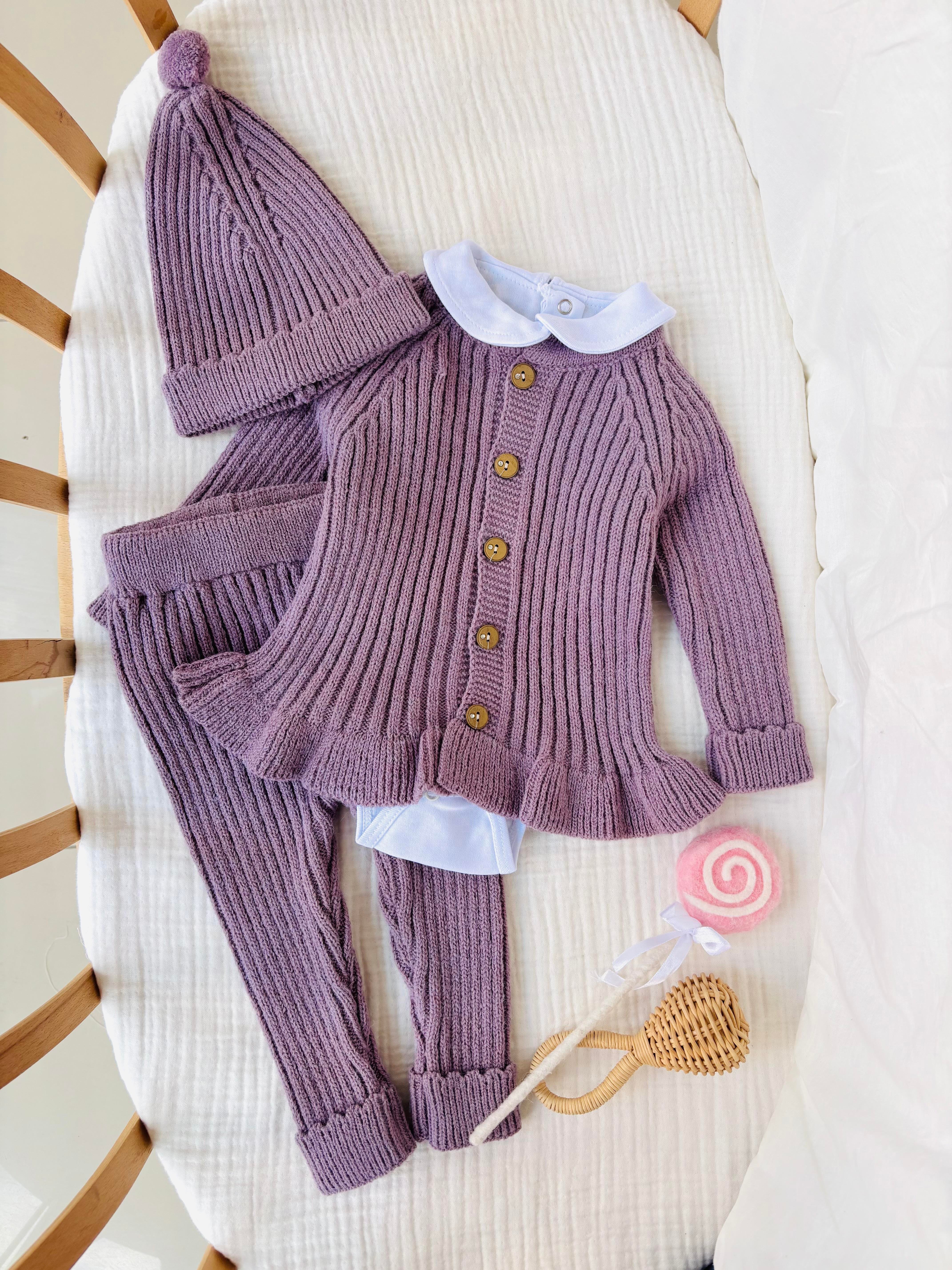 Siena 4 Parça Triko Takım - Mor