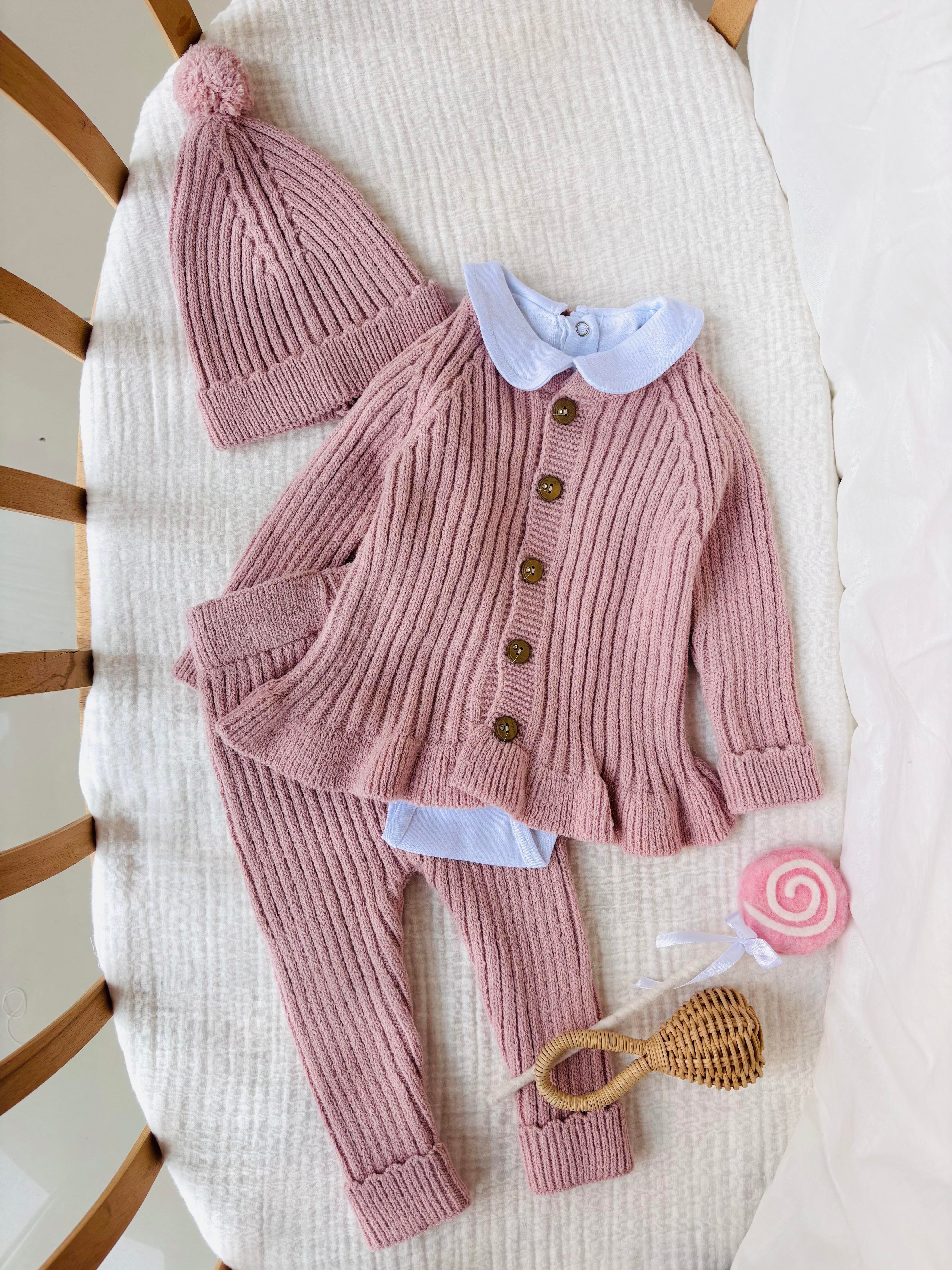 Siena 4 Parça Triko Takım - Pembe