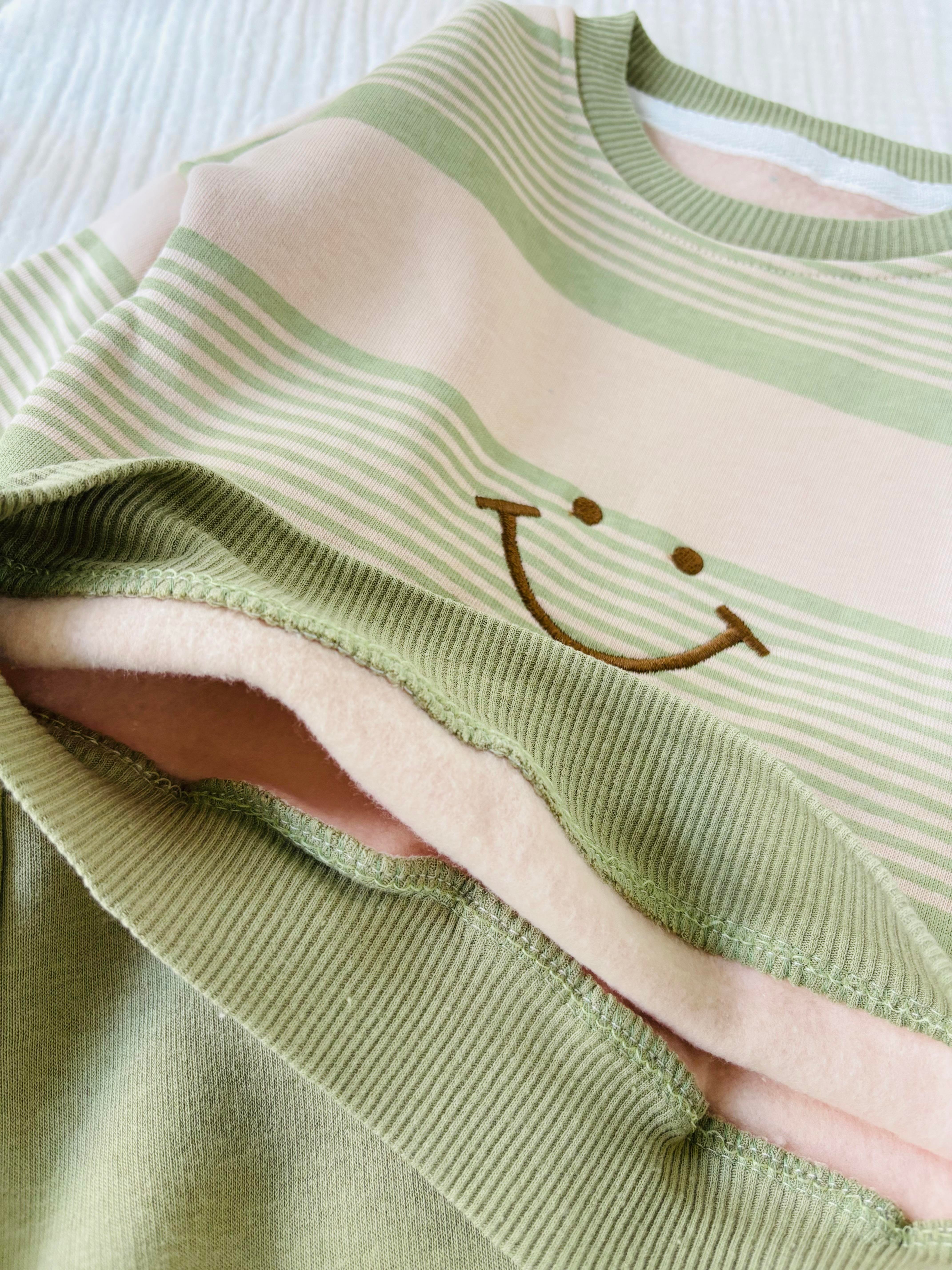 Smile Çizgili Takım - Yeşil