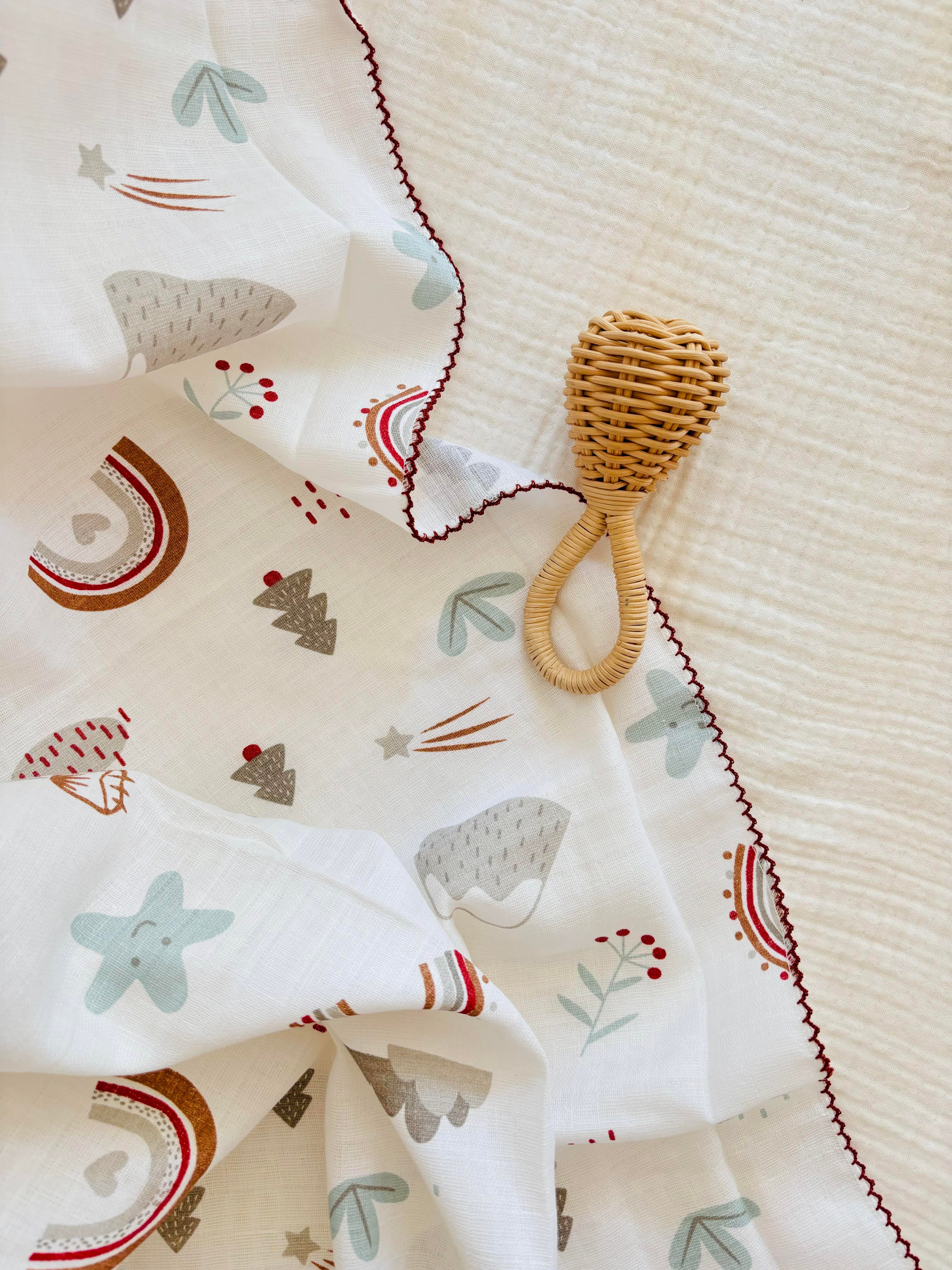 Soft Desenli Müslin Battaniye