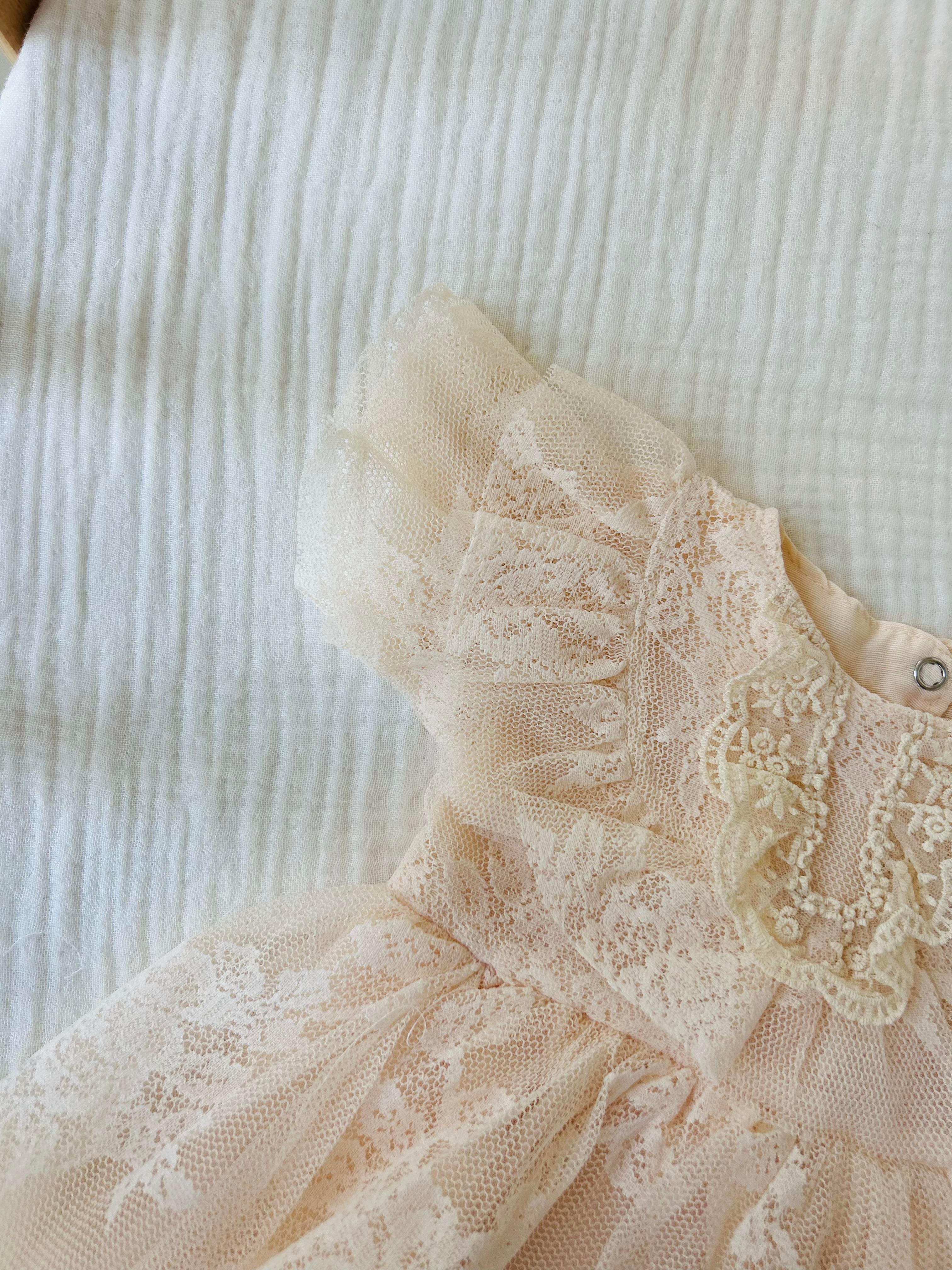 Tiara Kız Bebek Elbise - Pudra