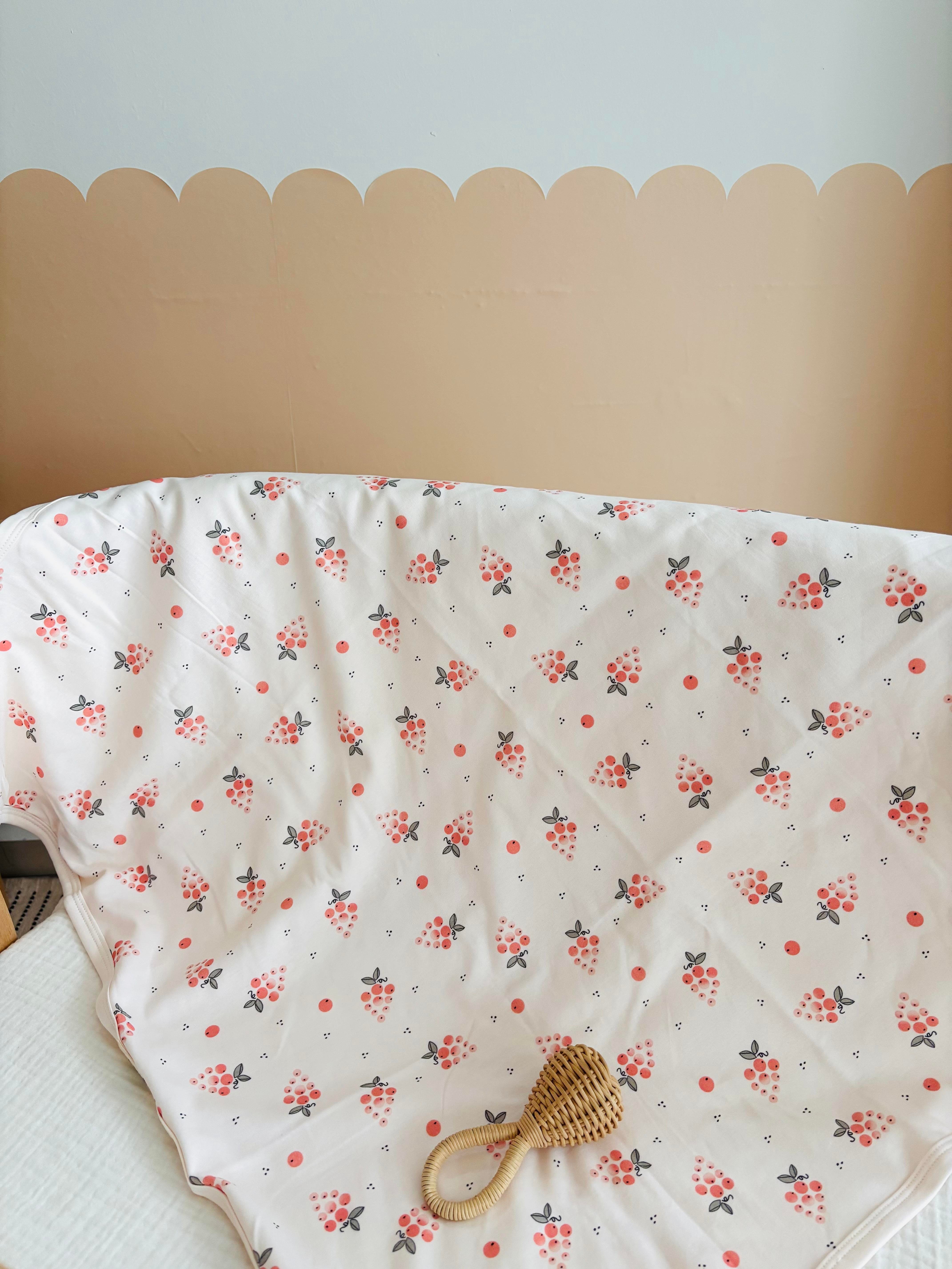 Üzüm Desenli Penye Battaniye