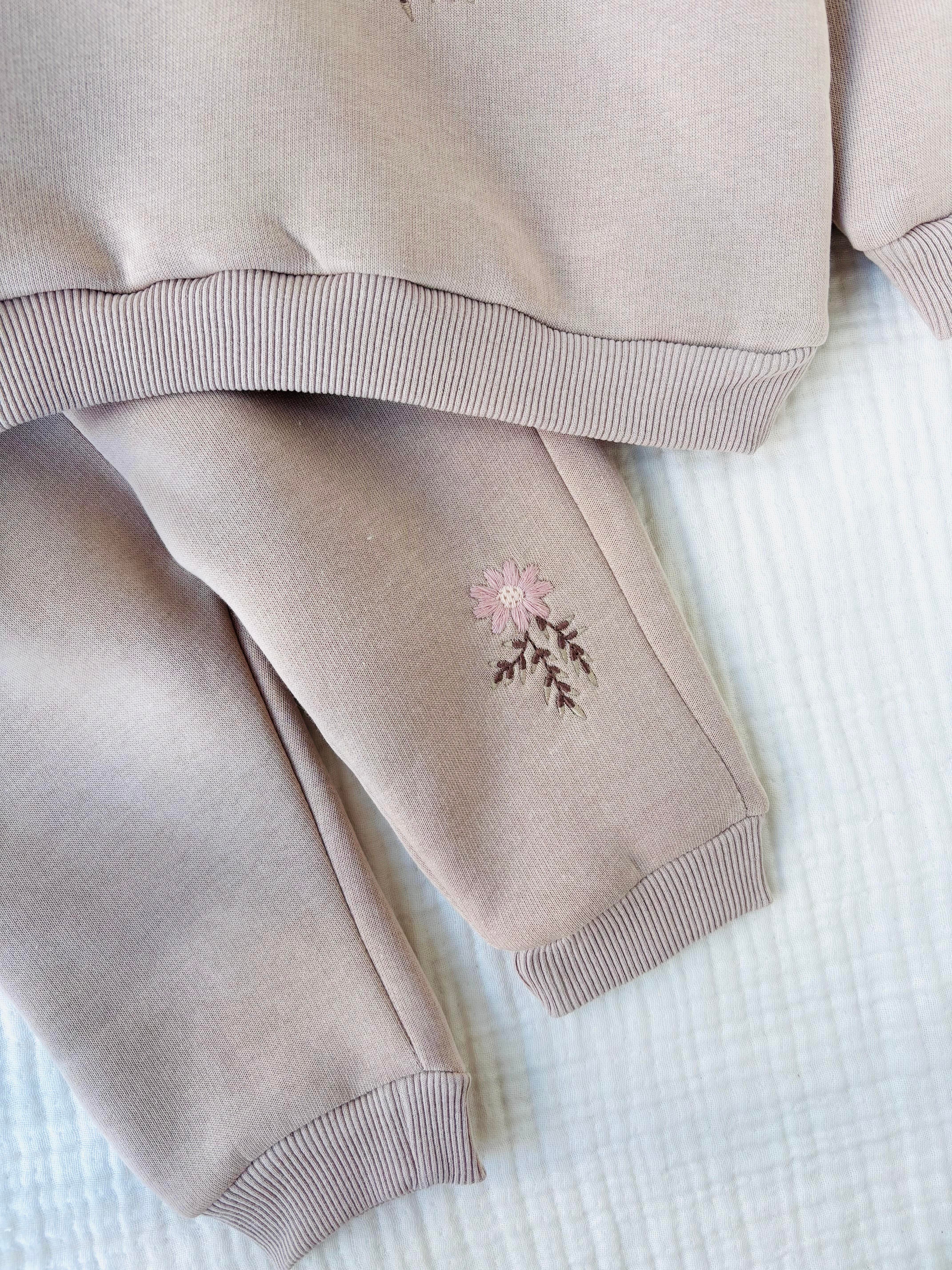 Viola Peluş Yaka Takım - Bej