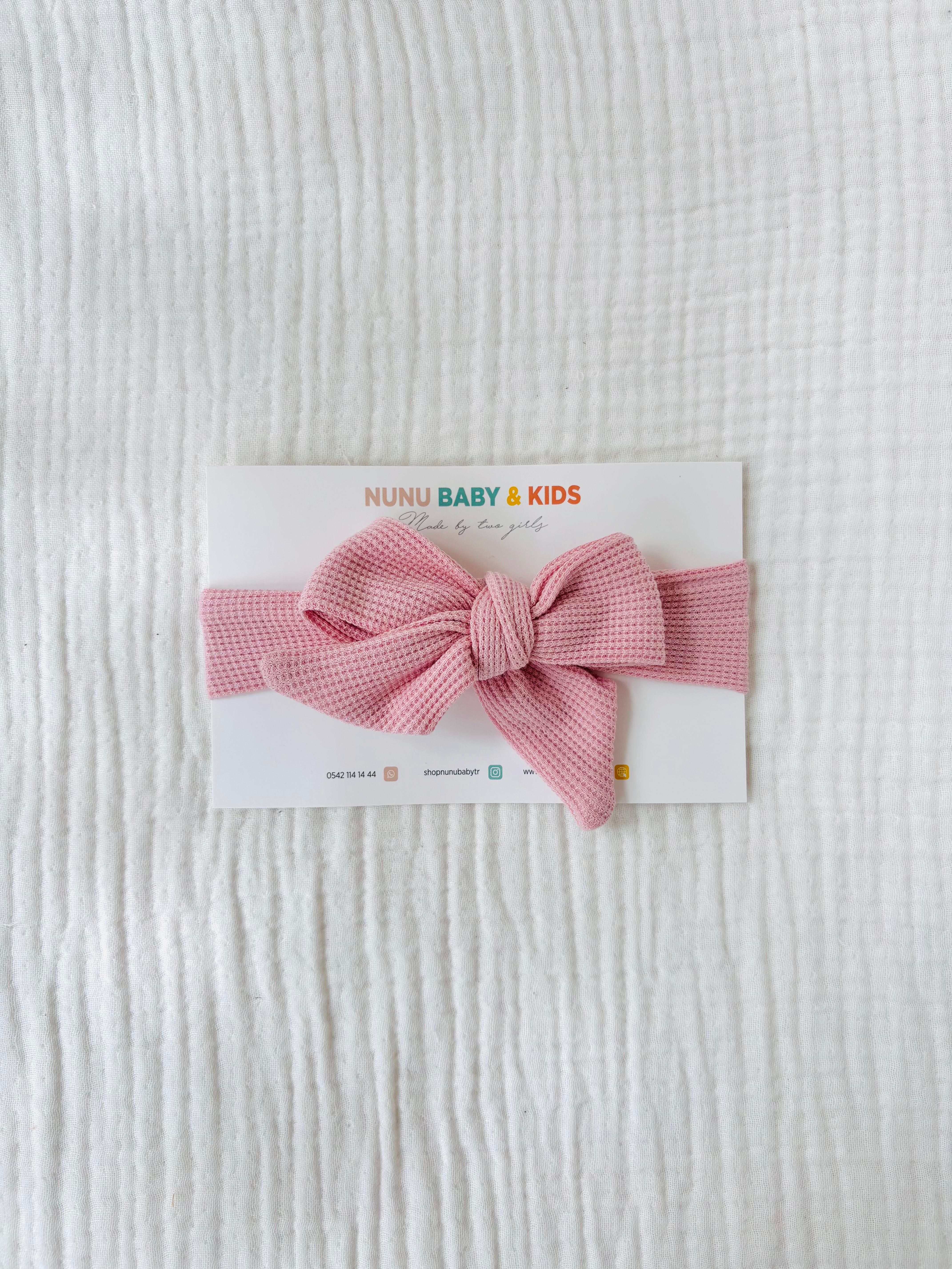 Waffle Kumaş Bandana - Gül Kurusu