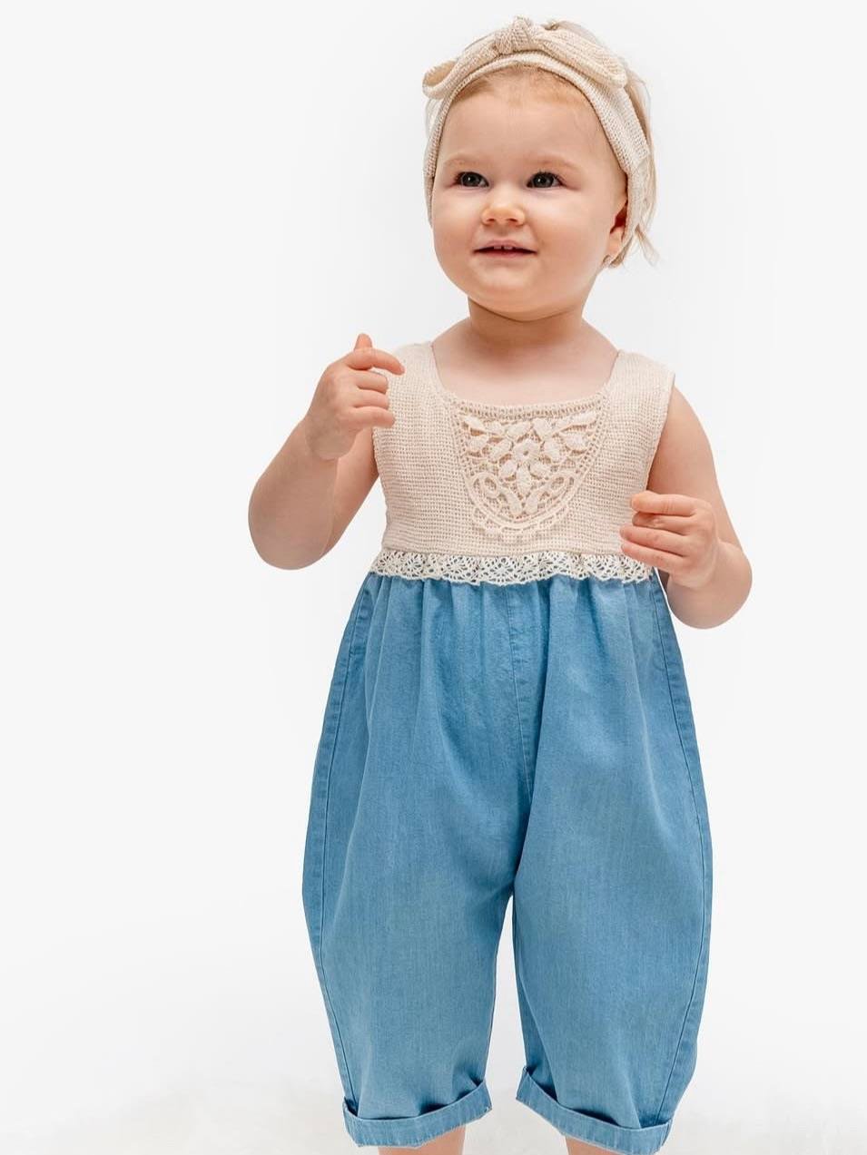 Yolanda Bandanalı Kot Tulum