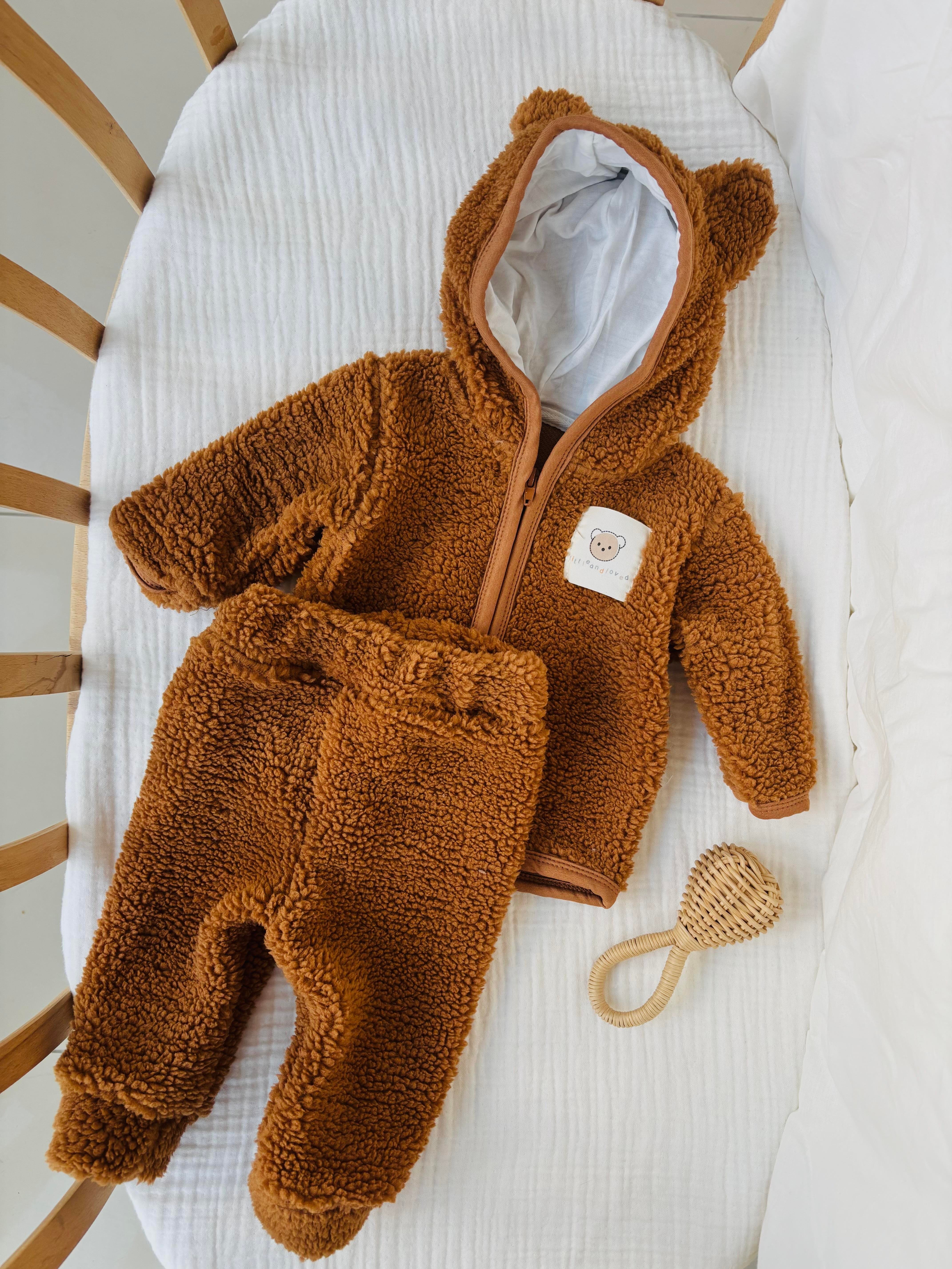Zayn Tavşan Kulaklı Peluş Takım - Kahve