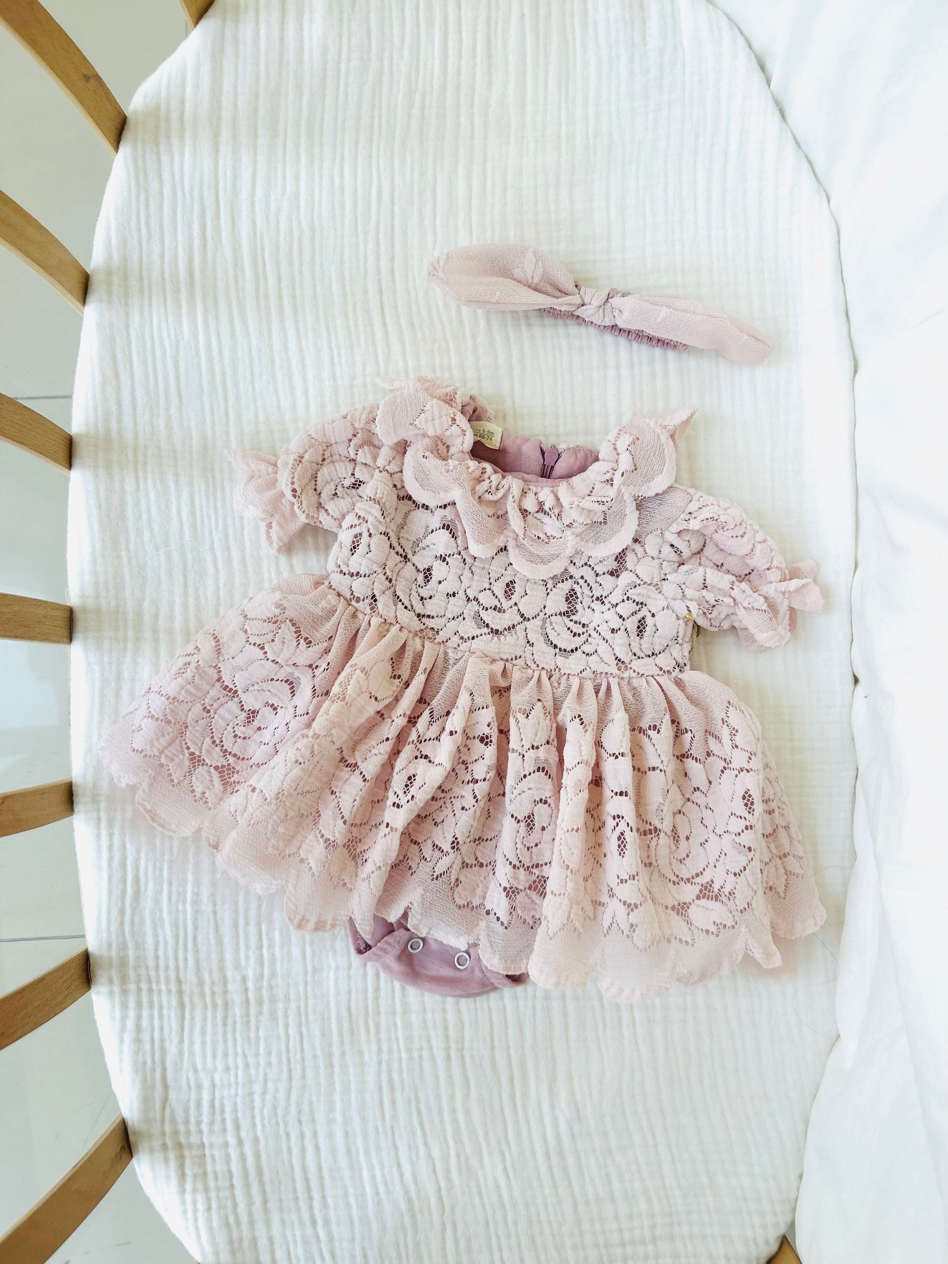 Zeta Kız Bebek Elbise - Pudra