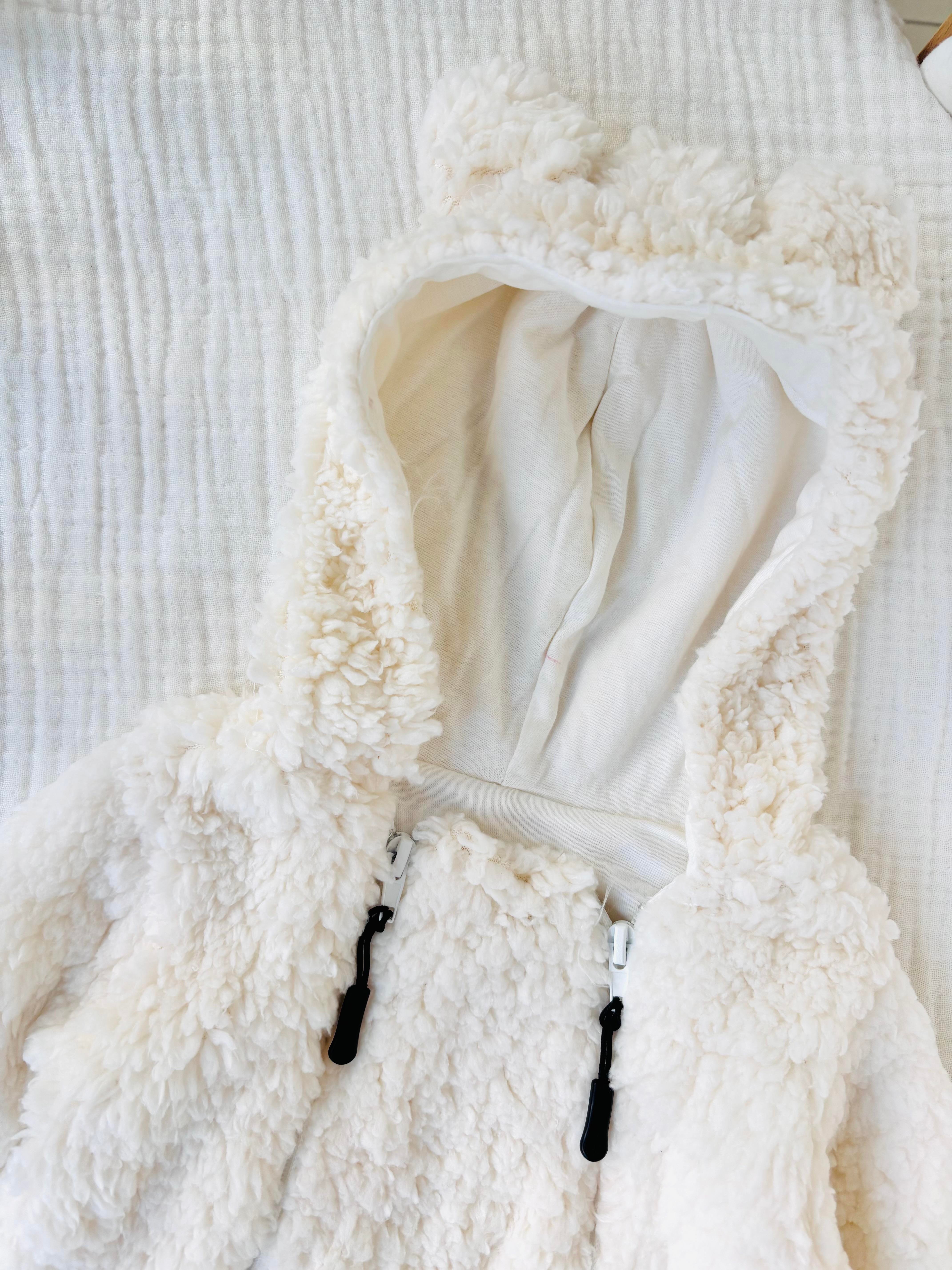 Zoe Peluş Tulum - Beyaz