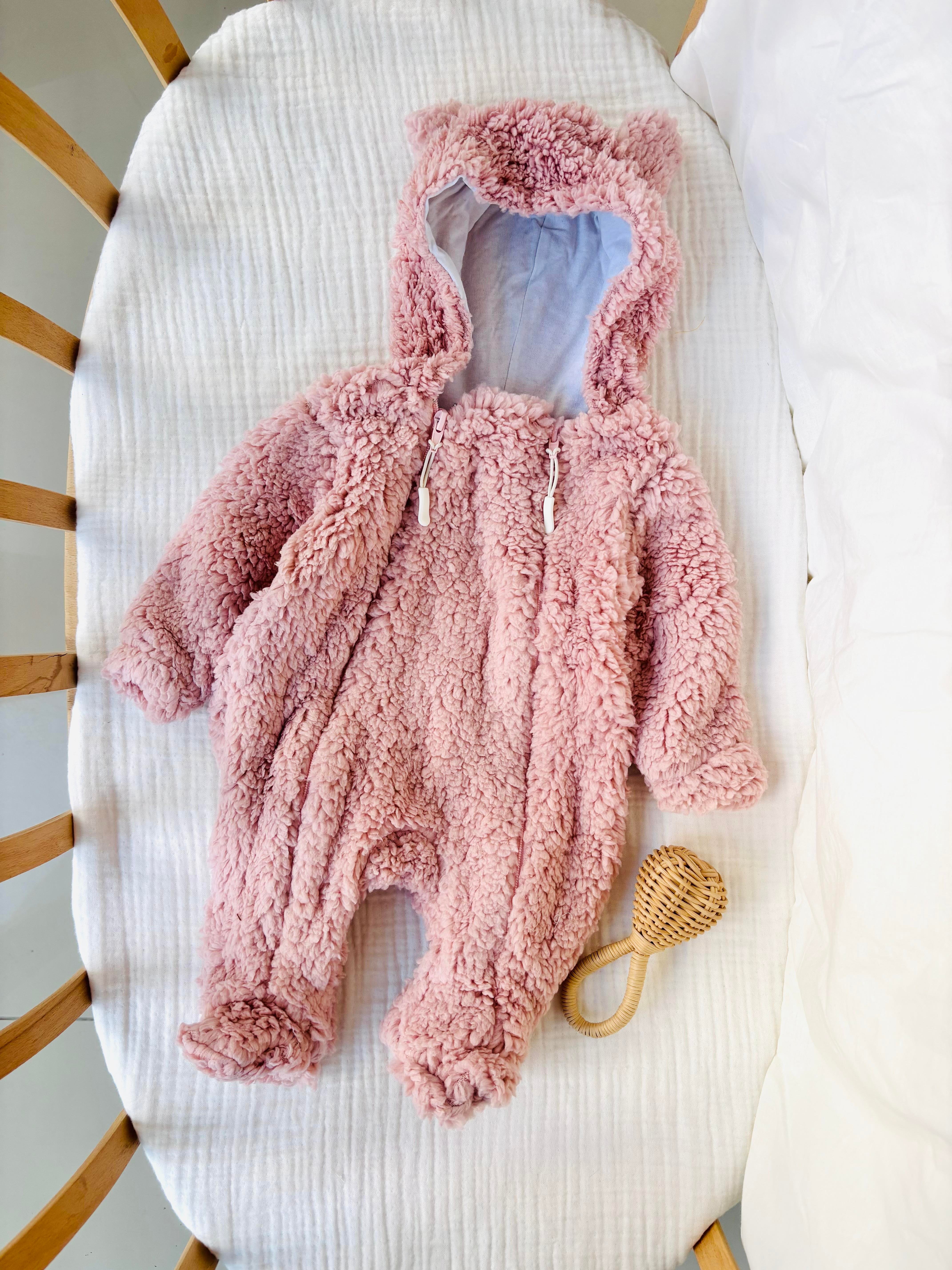 Zoe Peluş Tulum - Pembe