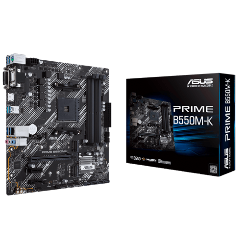 ASUS PRIME B550M-K DDR4 4600MHZ 1XVGA 1XHDMI 1XDVI 2XM.2 USB 3.2 MATX AM4 (AMD AM4 5000/4000 G/3000 SERİSİ İLE UYUMLU)