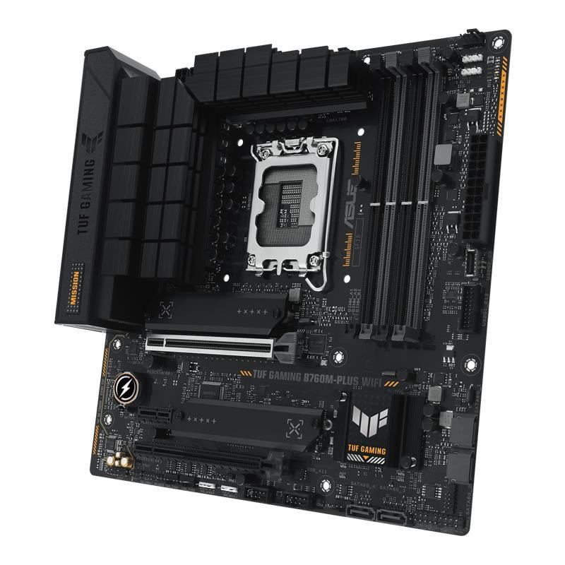 ASUS TUF GAMING B760M-PLUS WIFI DDR5 7200MHZ 1XHDMI 1XDP 2XM.2 USB 3.2 MATX 1700P (12./ 13. VE 14. NESİL İŞLEMCİ UYUMLU)