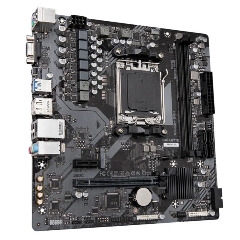 GIGABYTE A620M S2H DDR5 6400MHZ 1XVGA 1XHDMI 1XDP 1XM.2 USB 3.2 MATX AM5( AMD AM5 7000/8000/9000 SERİSİ İŞLEMCİ UYUMLU)