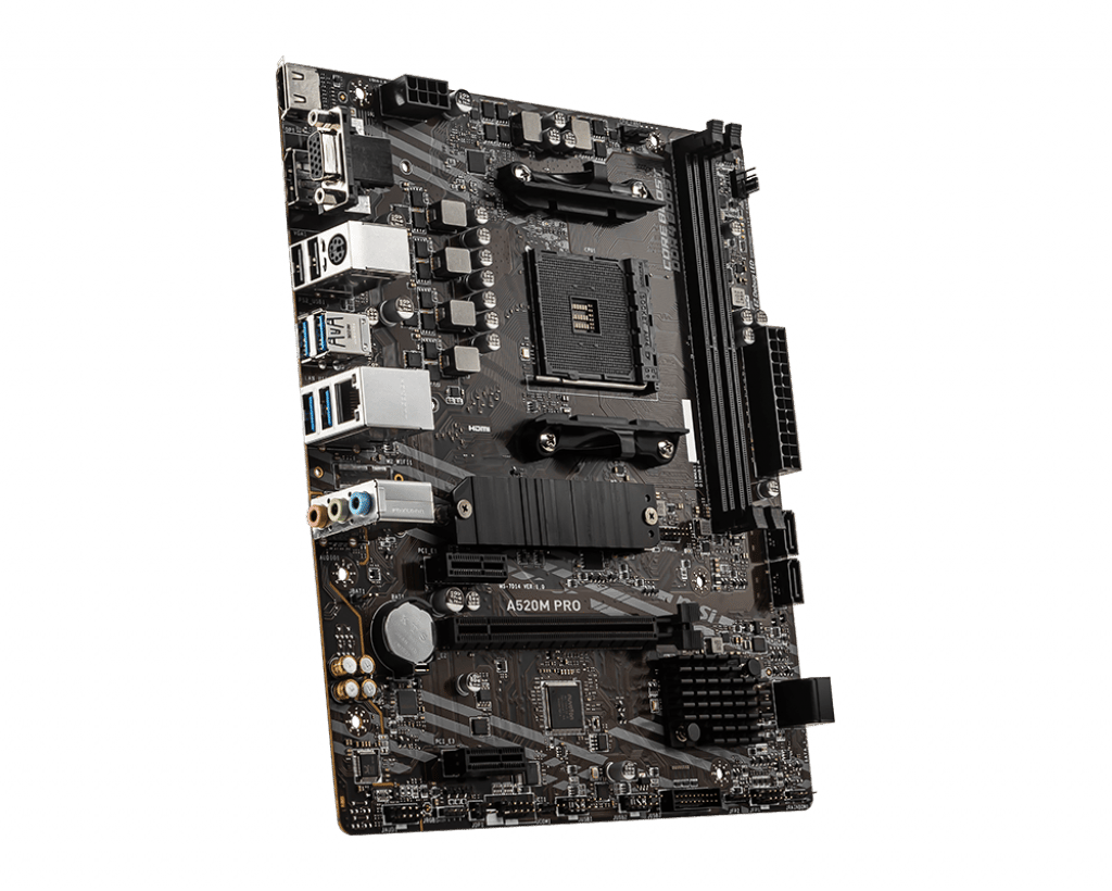 MSI A520M PRO DDR4 3200MHZ 1XVGA 1XHDMI 1XDP 1XM.2 USB 3.2 MATX AM4 (AMD AM4 5000/4000 /3000 SERİSİ İLE UYUMLU)