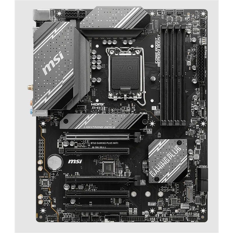 MSI B760 GAMING PLUS WIFI DDR4 6800MHZ 1XHDMI 1XDP 2XM.2 USB ATX 1700P (12. / 13. VE 14. NESİL İŞLEMCİ İLE UYUMLU)