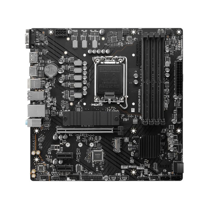 MSI PRO B760M-P DDR4 4600MHZ 1XHDMI 1XDP 2XM.2 USB 3.2 ATX 1700P (12. / 13. VE 14. NESİL İŞLEMCİ UYUMLU)