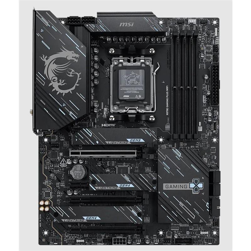 MSI X870E GAMING PLUS WIFI DDR5 8200MT/S 1XHDMI 3XM.2 USB AM5 ATX(AMD AM5 9000/8000/7000 SERİLERİ İLE UYUMLU)