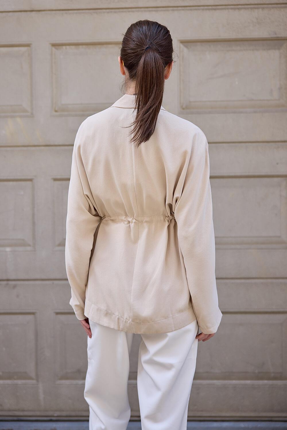 Bej Kraşlı Kimono