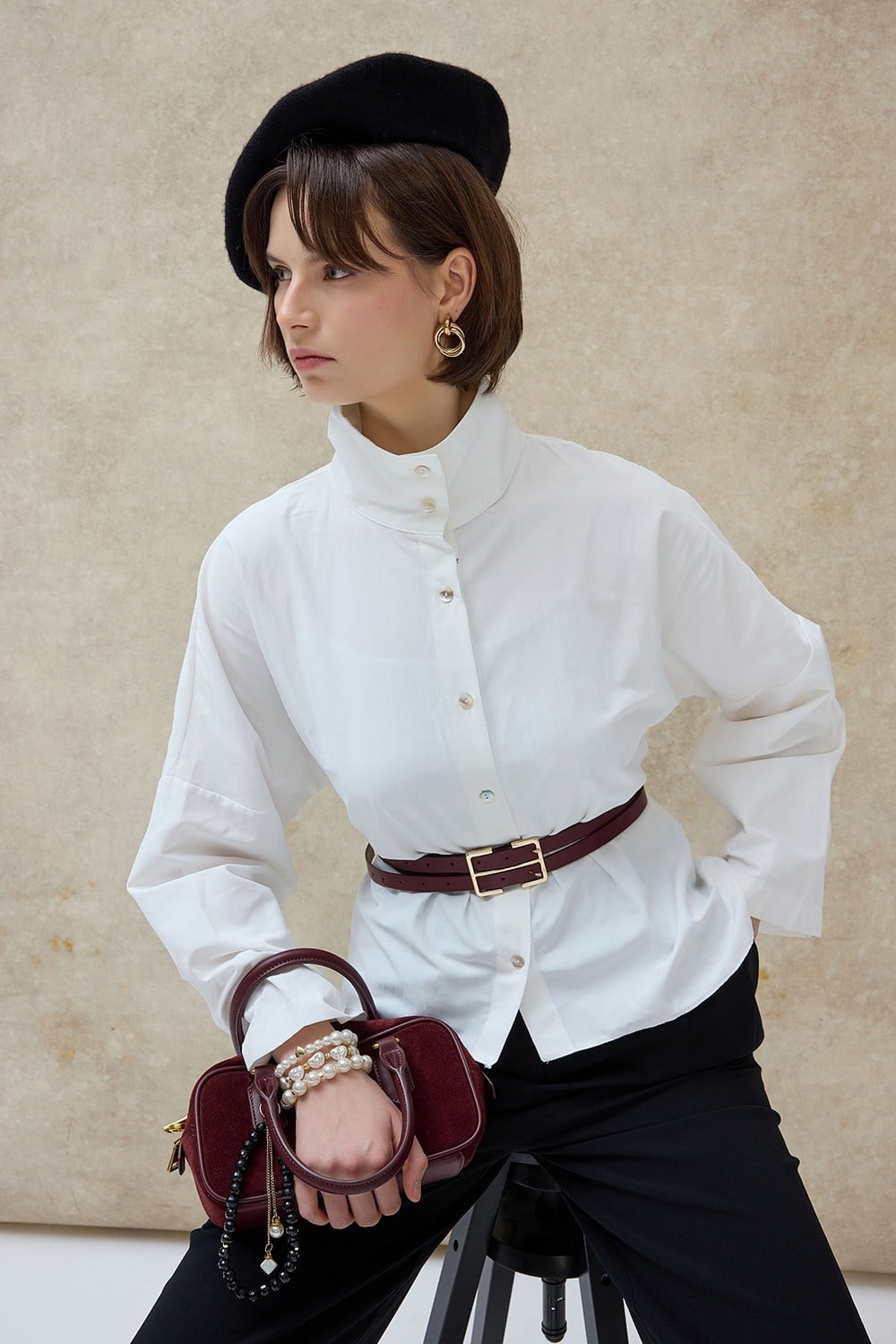 Beyaz Neva Basic Gömlek 