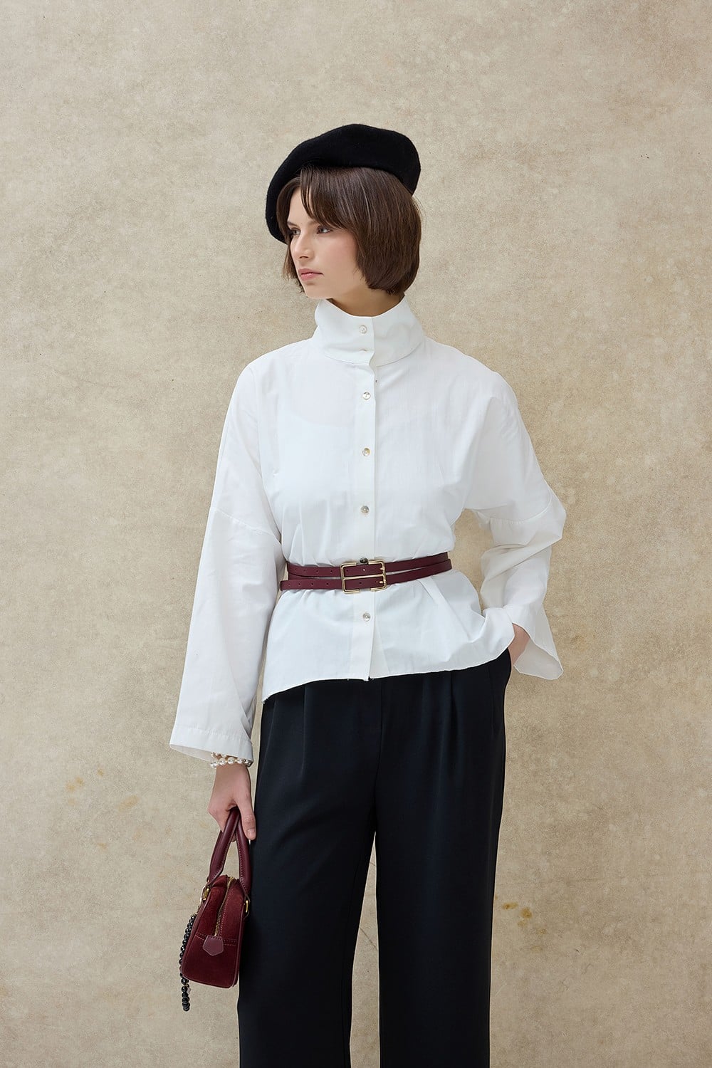 Beyaz Neva Basic Gömlek 