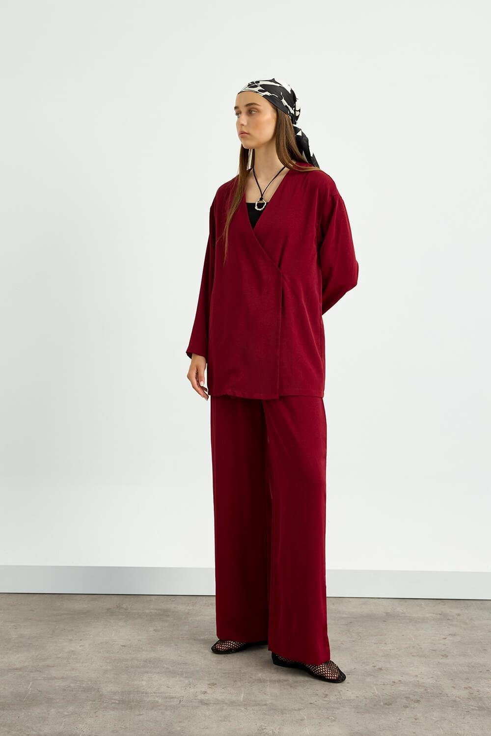 Bordo Kimono Takım