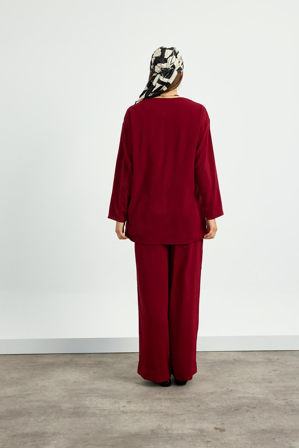Bordo Kimono Takım