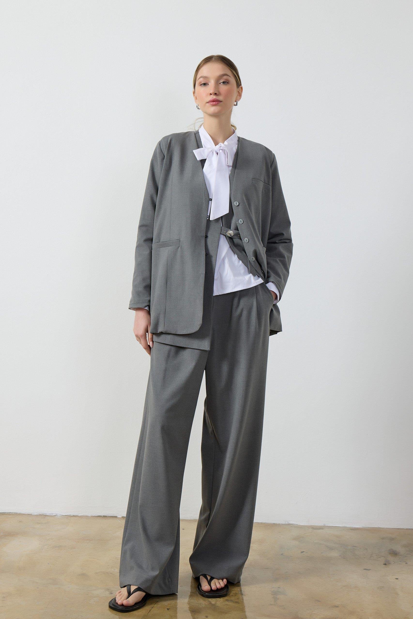 Gri Blazer Ceket