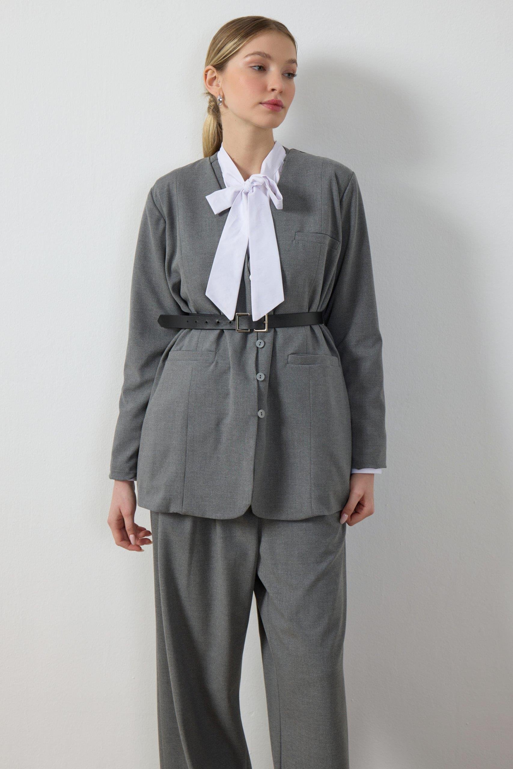 Gri Blazer Ceket