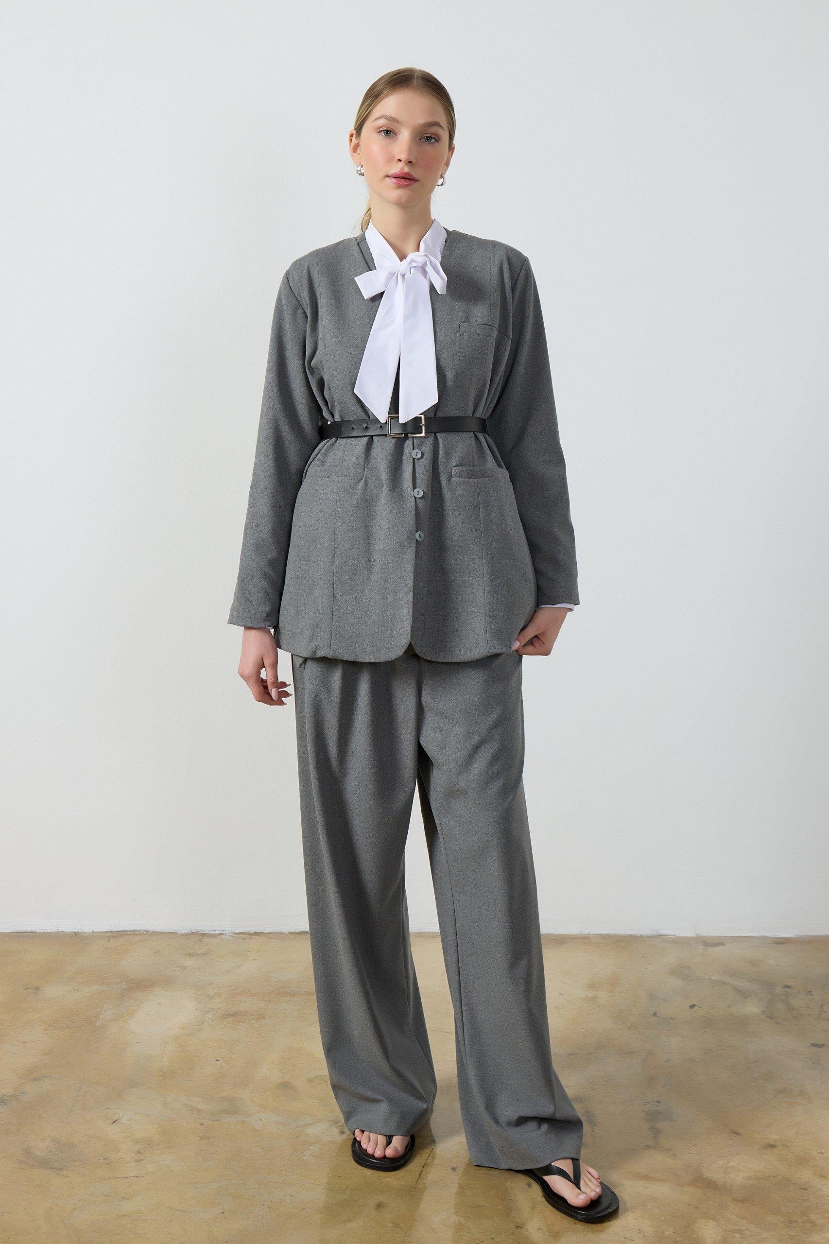 Gri Blazer Ceket