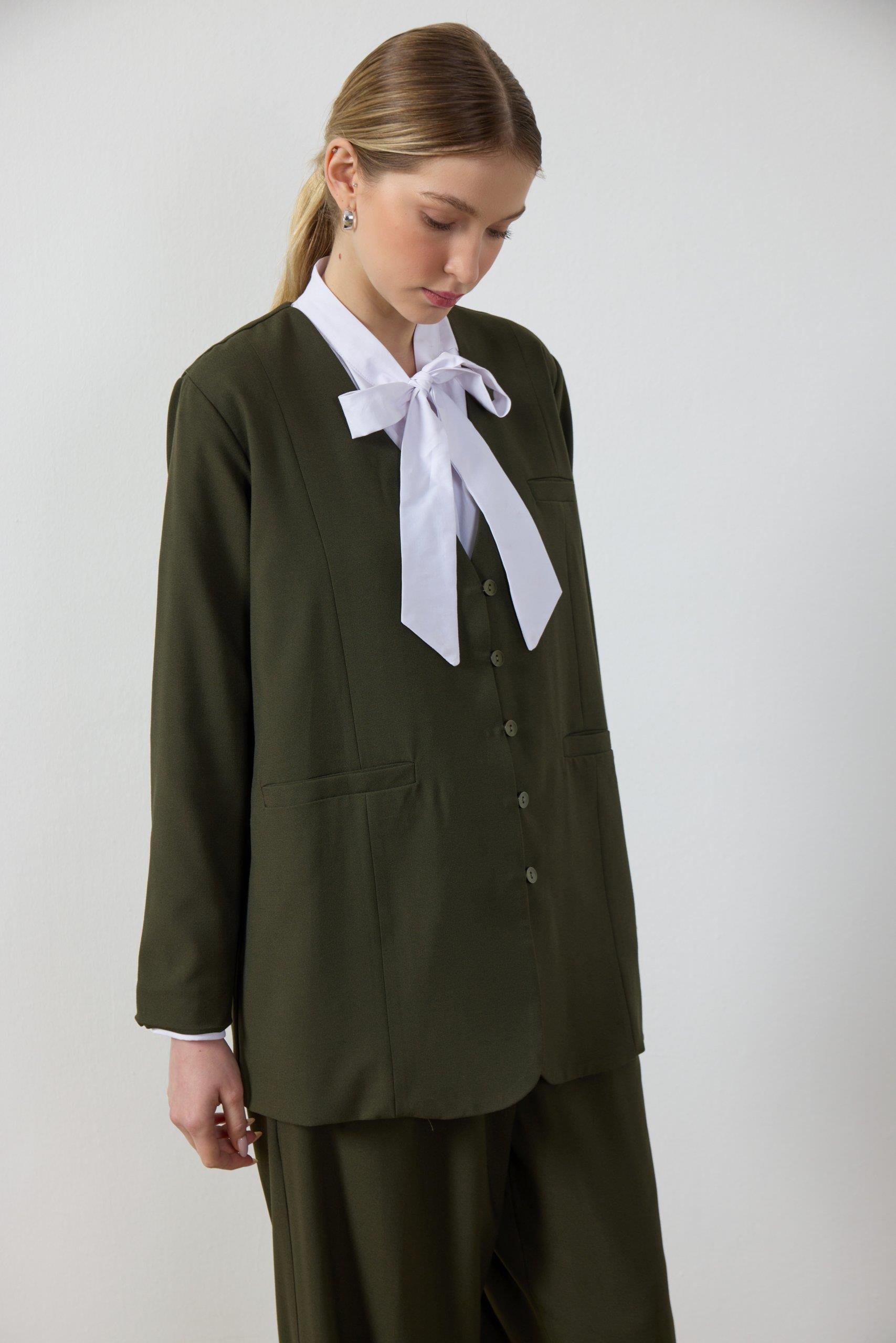 Haki Blazer Ceket