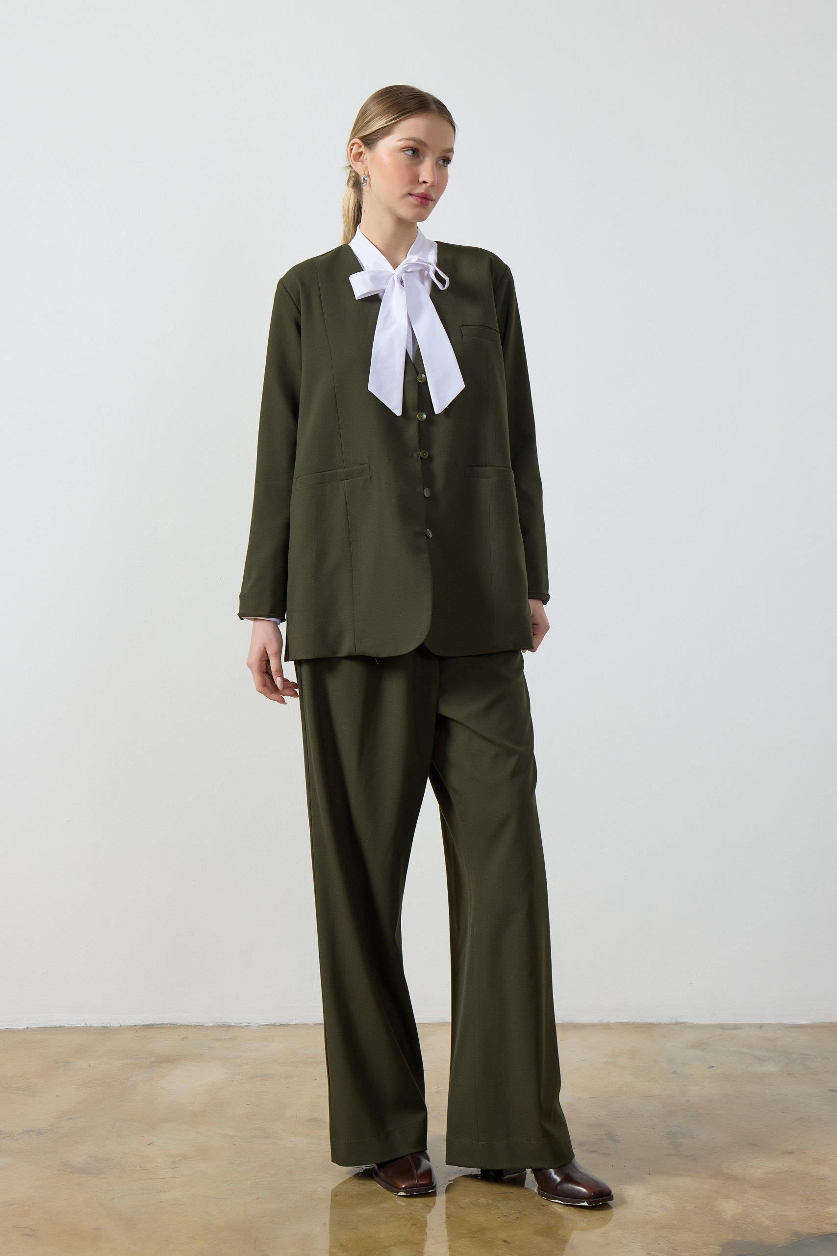 Haki Blazer Ceket