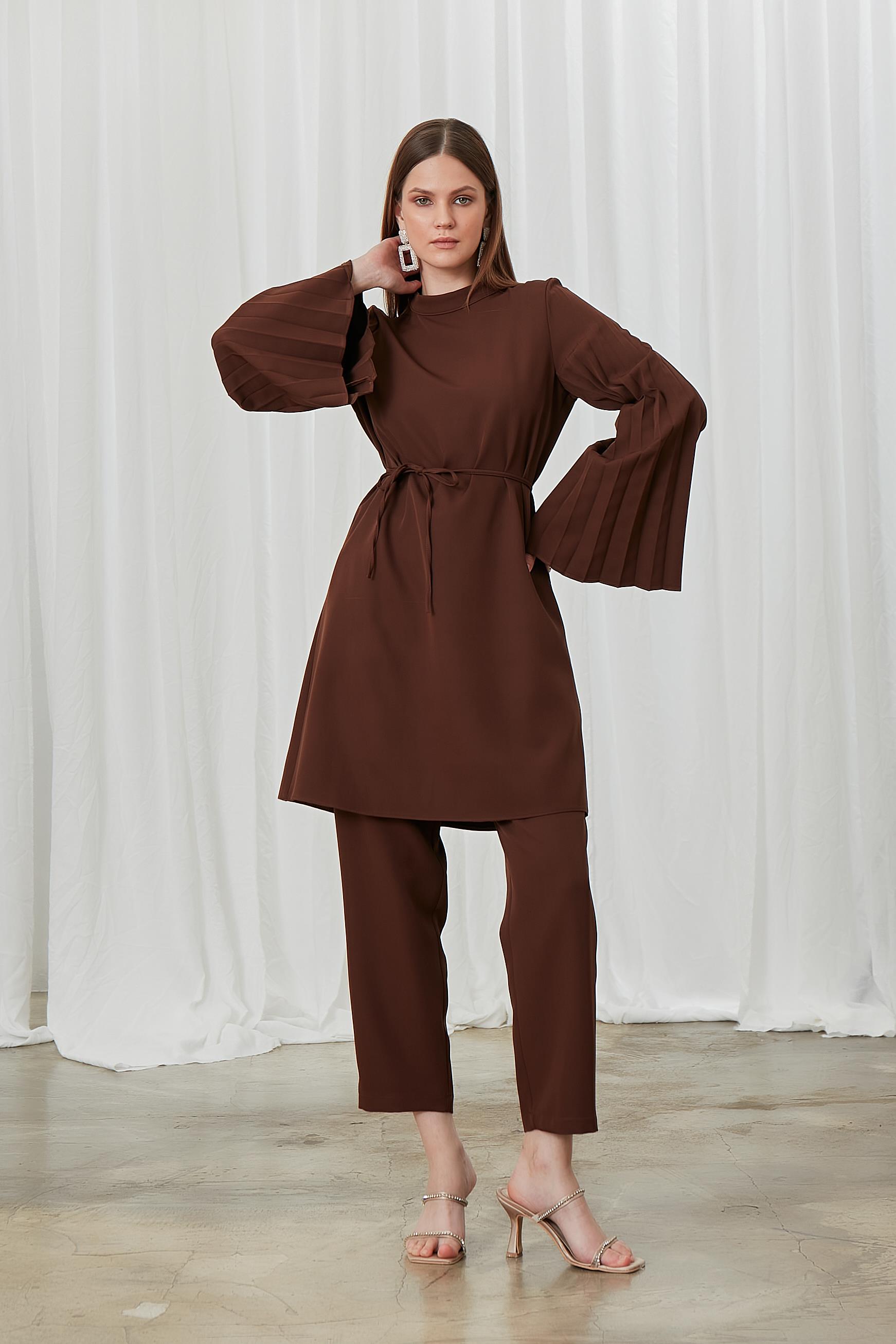 Kahverengi Lucia Pantolon Takım
