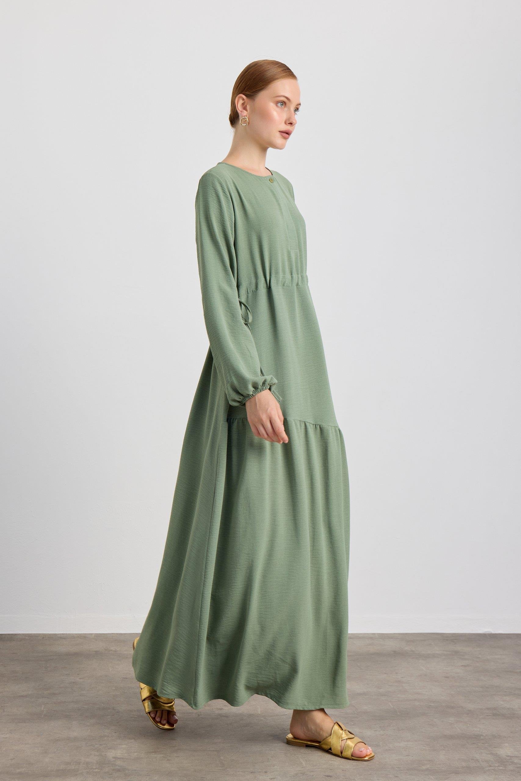 Mint Yeşili Ayrobin Elbise